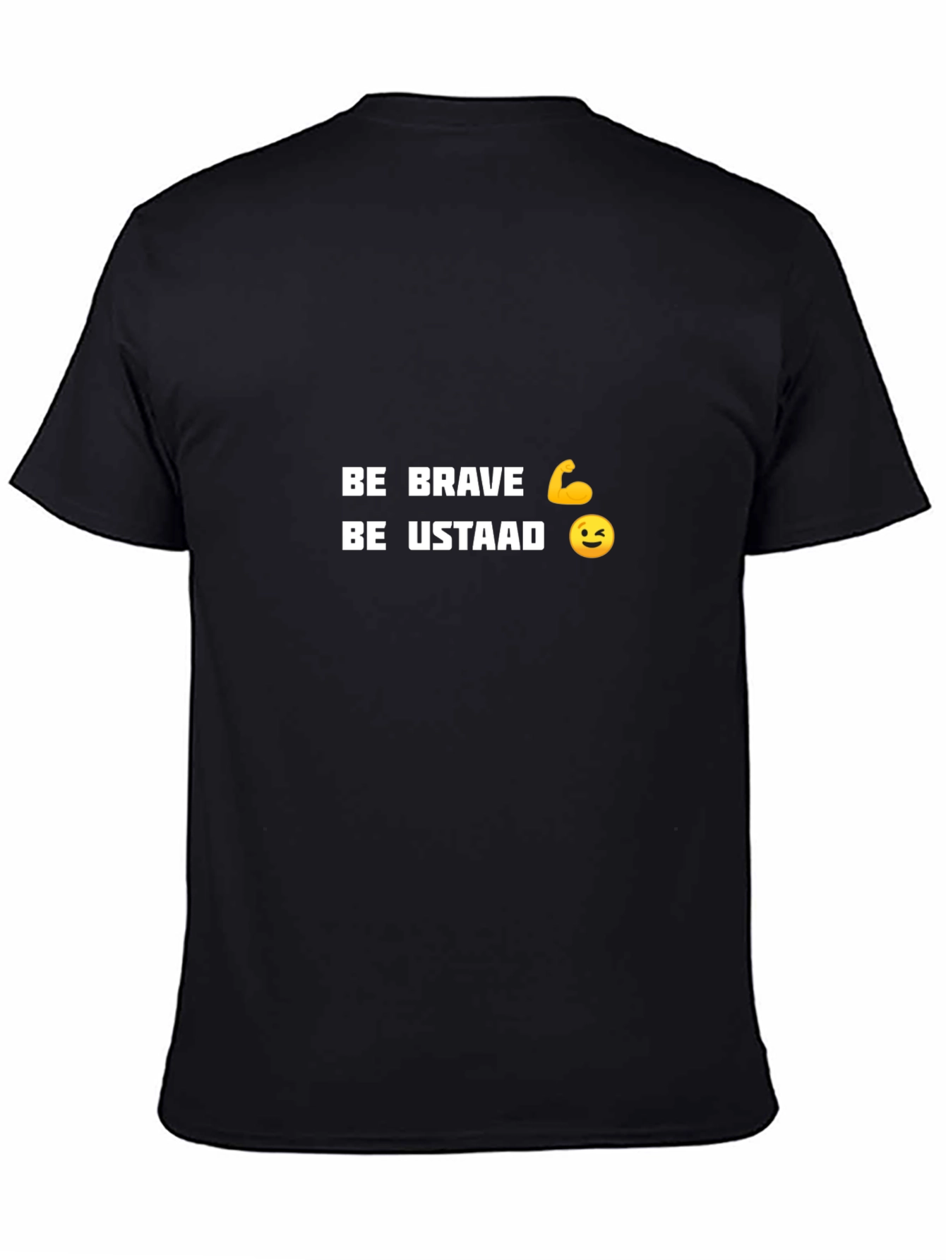 Black Be Brave Be Ustaad Graphic T-Shirt view 4