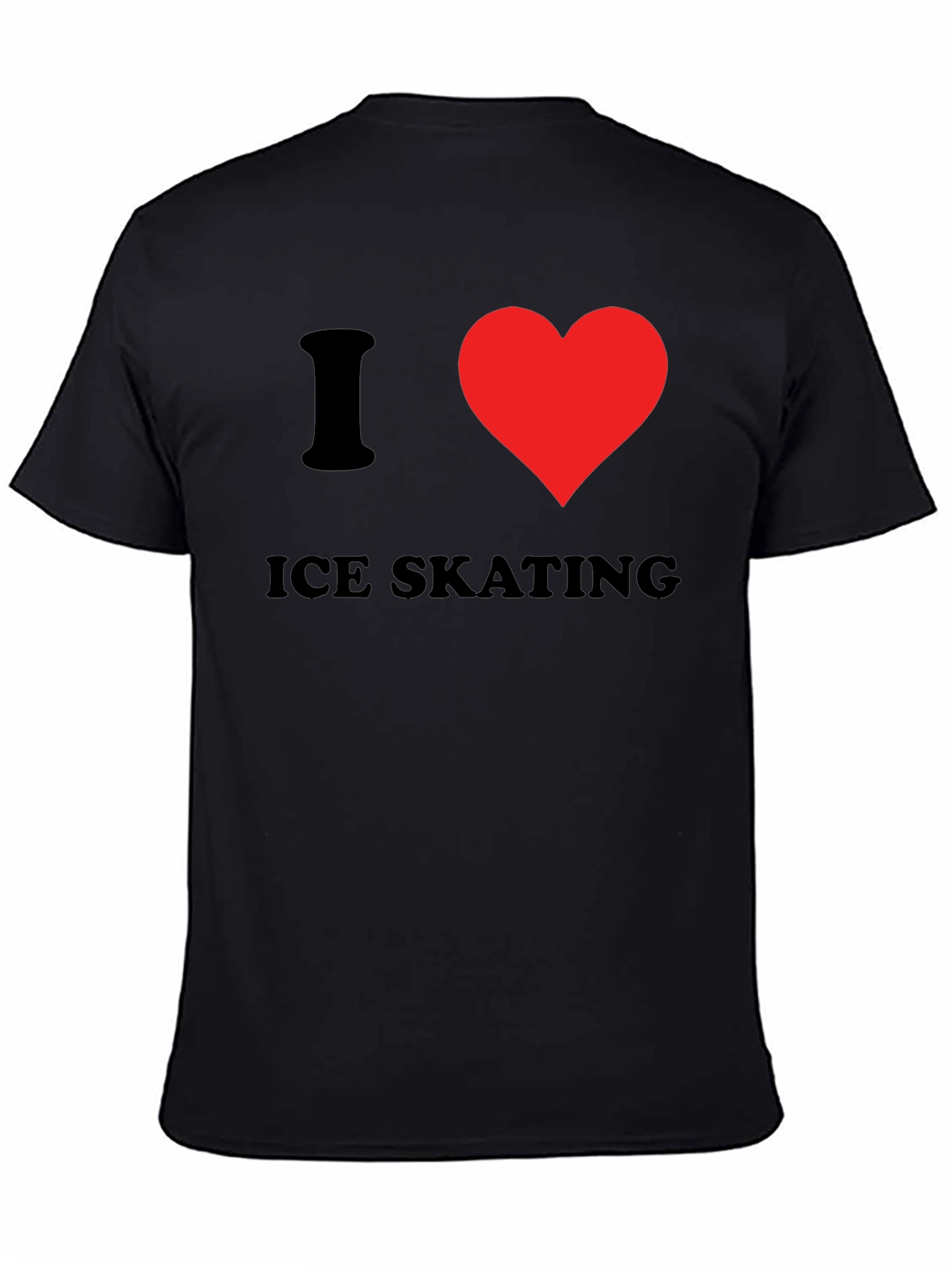 Black I Heart Ice Skating Graphic Tee view 4
