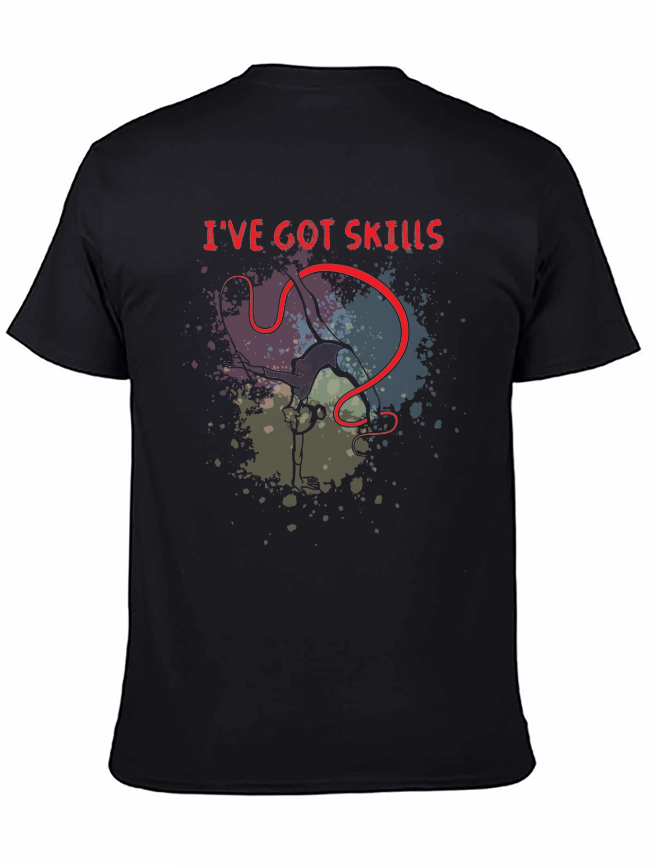 Black I've Got Skills T-Shirt - Unique Fishing Design view 4