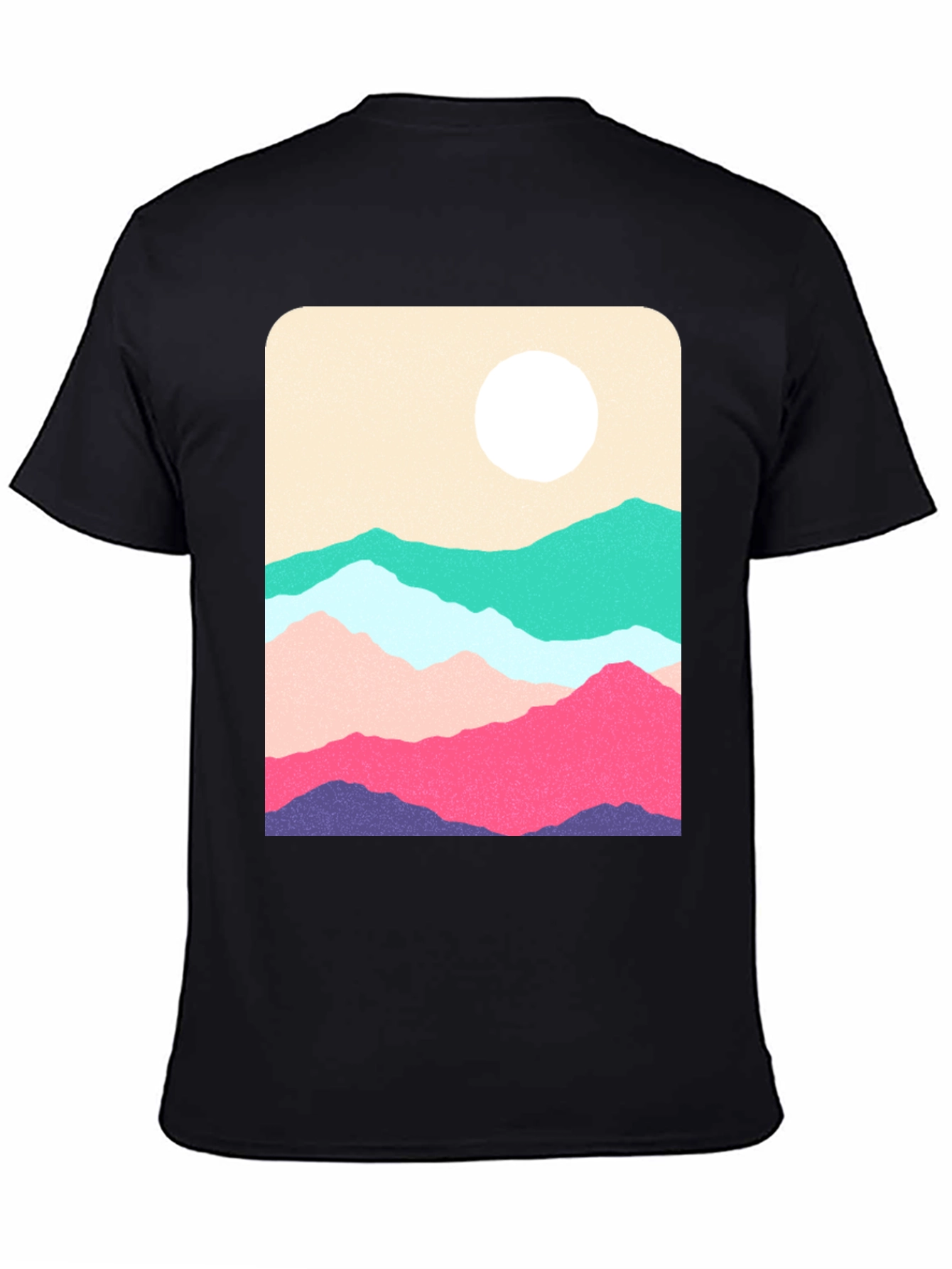 Black Mountainscape Graphic Tee view 4
