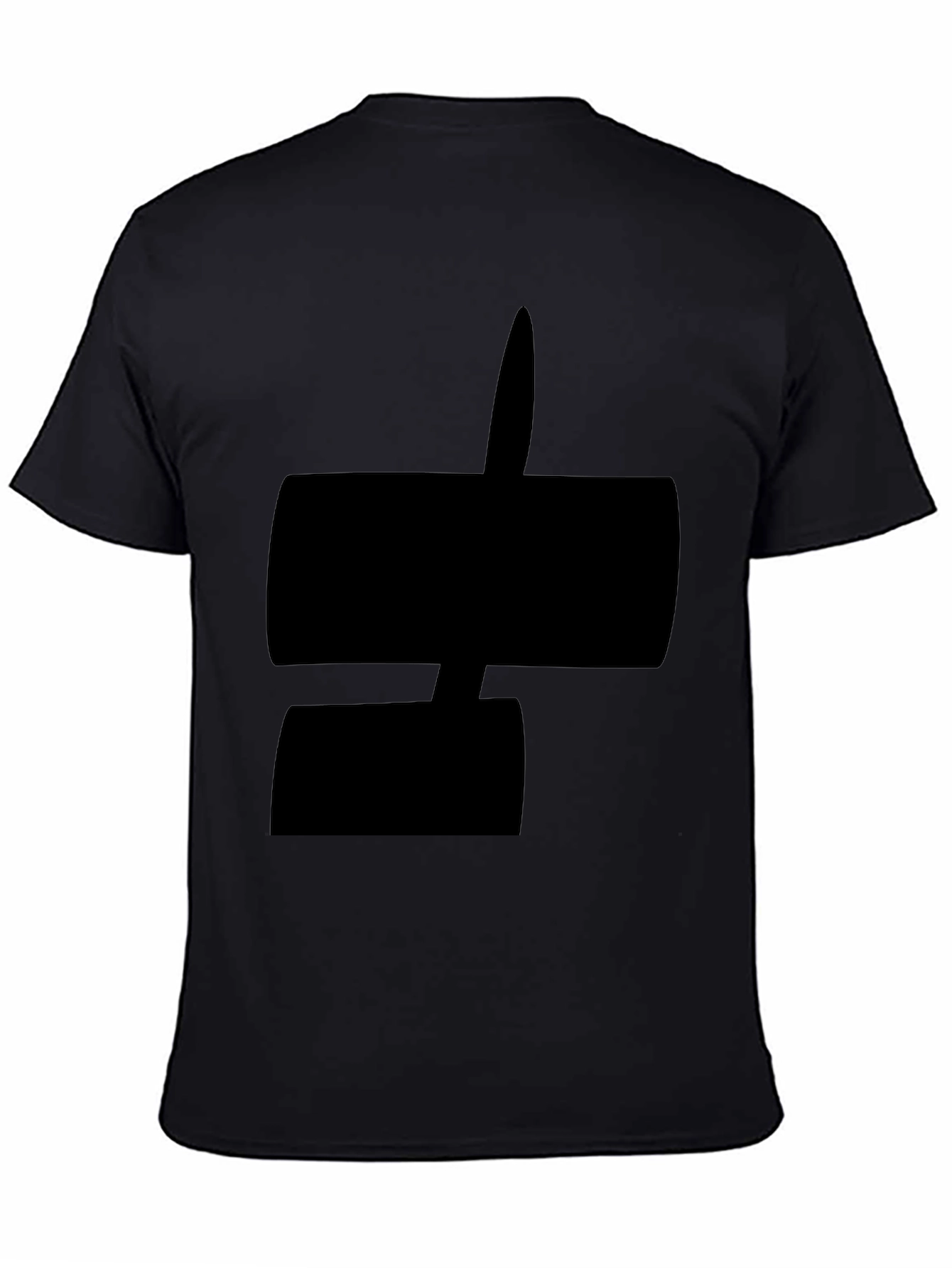 Black Modern Abstract Black Graphic Tee Shirt view 4
