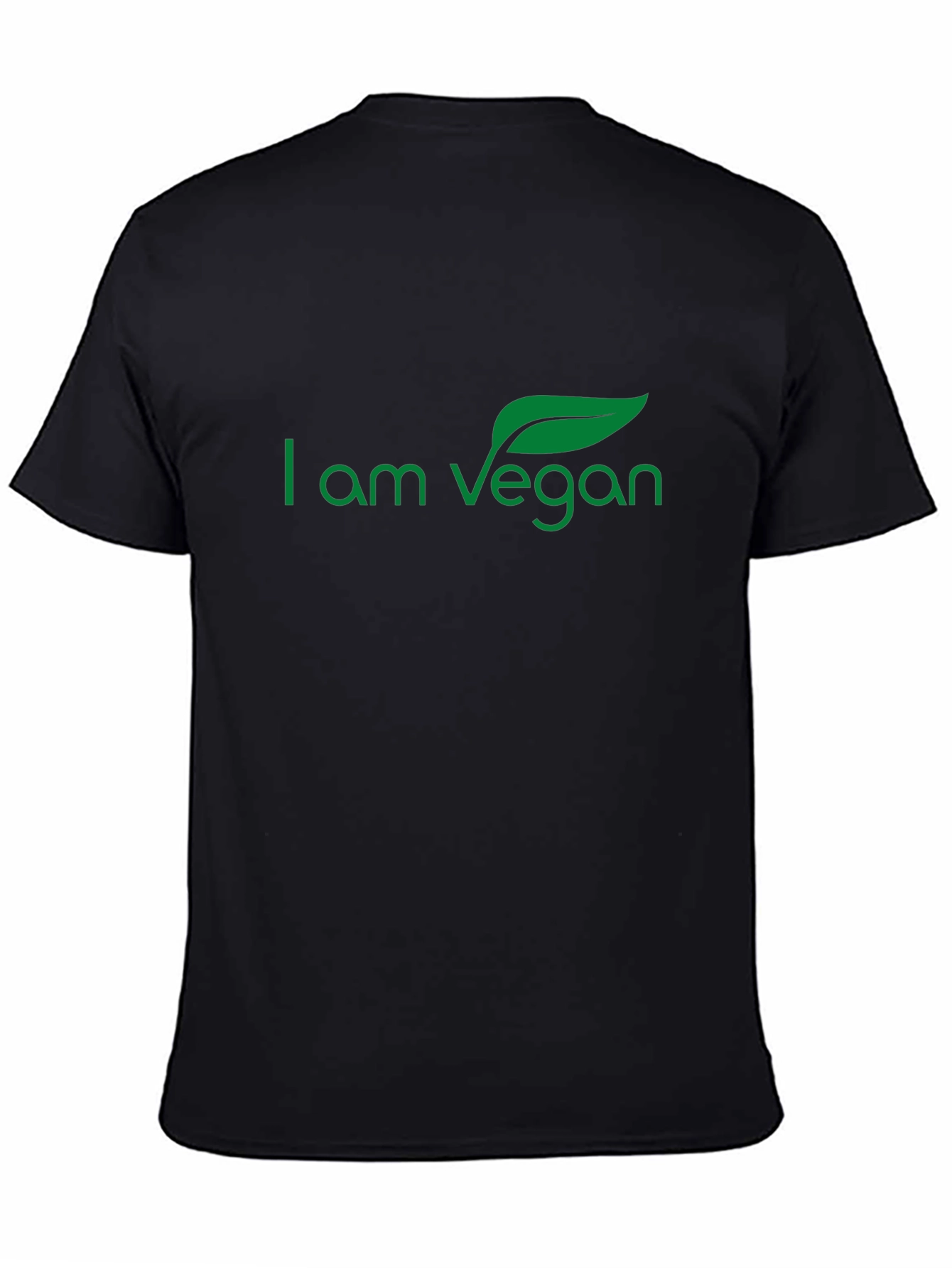 Black I Am Vegan Graphic Tee - Soft Cotton view 4