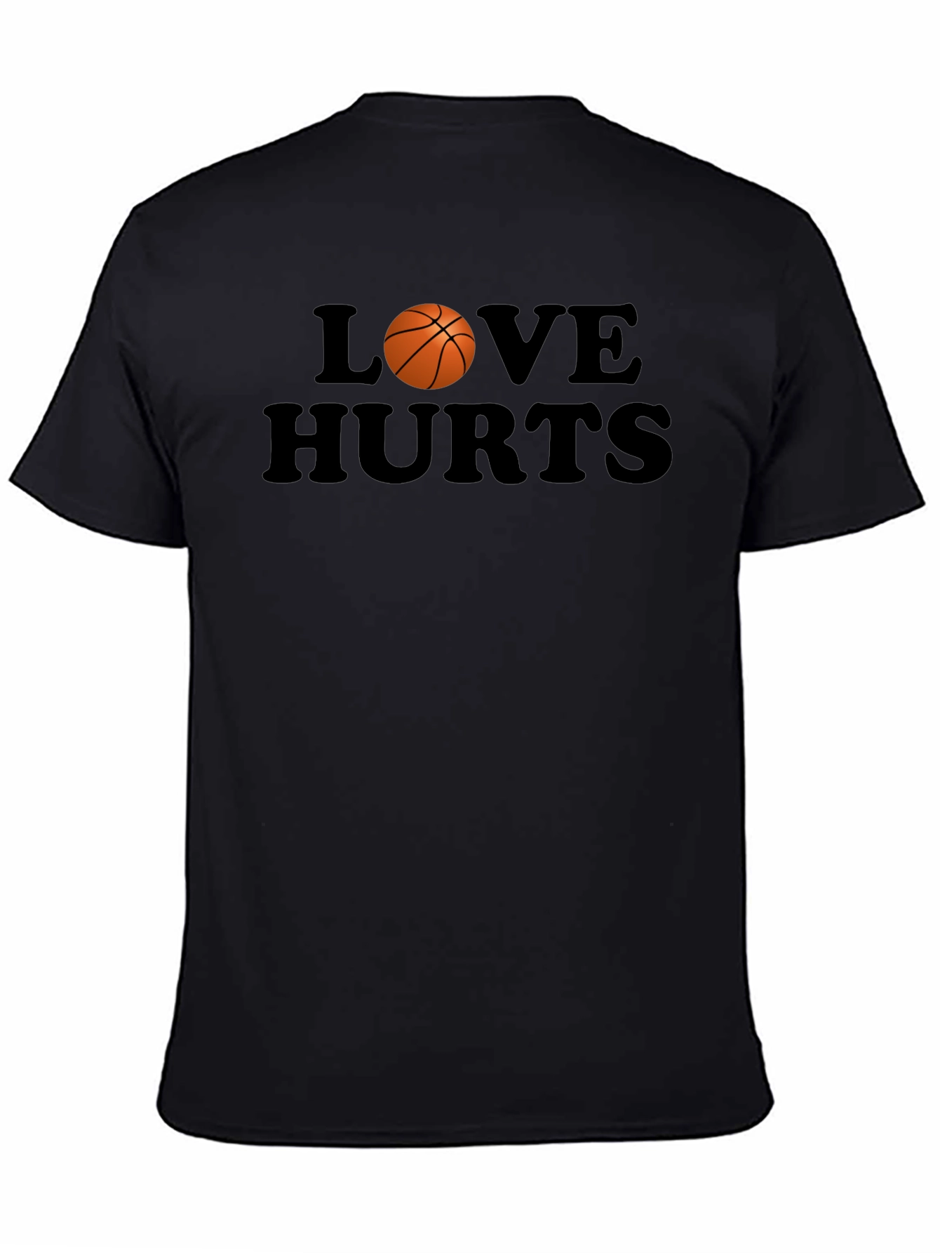 Black Love Hurts Basketball Graphic T-Shirt view 4