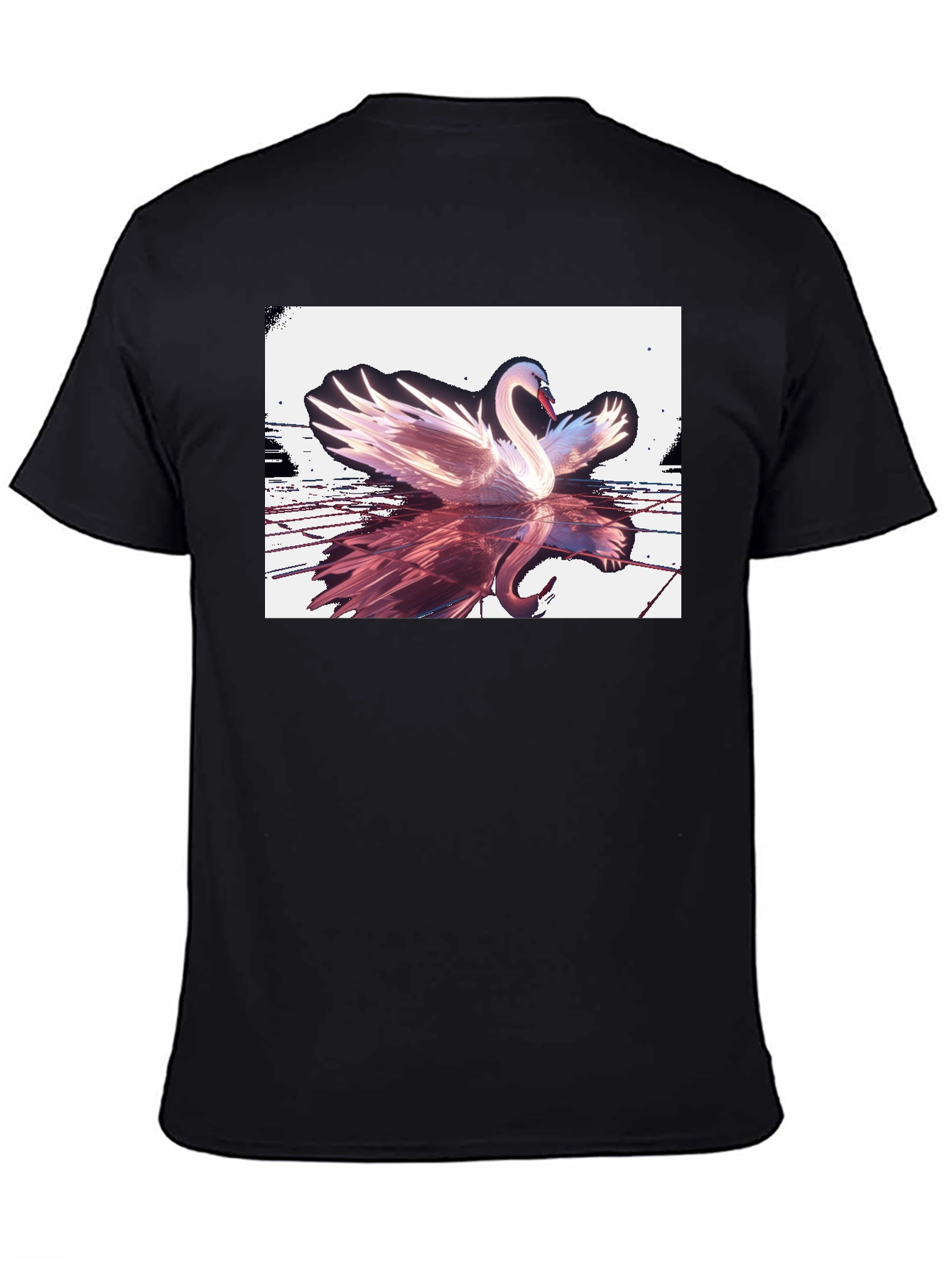 Black Swan Reflection Graphic Tee - Black view 4