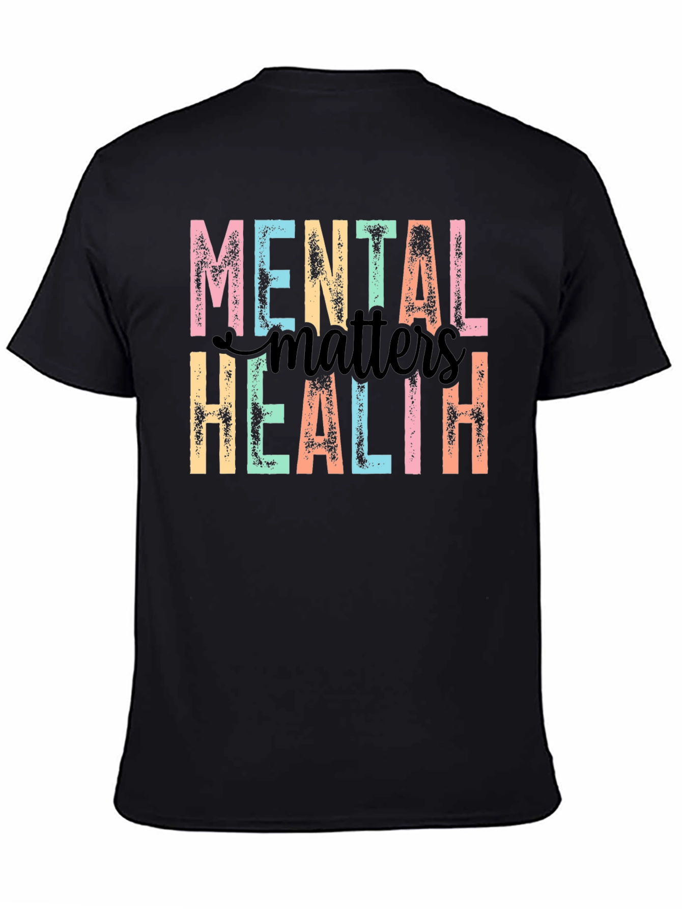 Black Mental Health Matters Graphic Tee - Black view 4