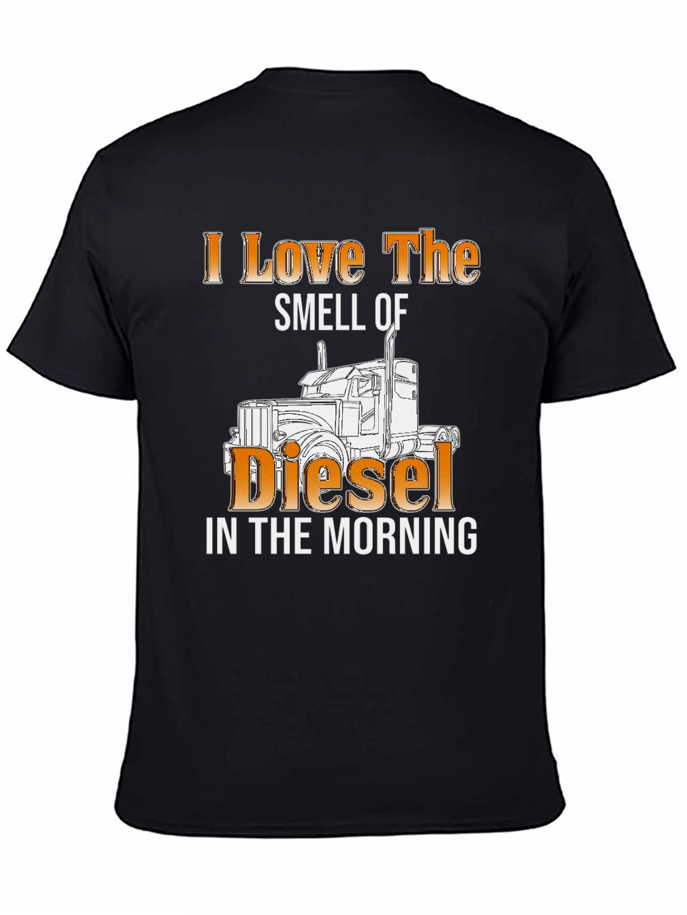 Black I Love the Smell of Diesel T-Shirt view 4