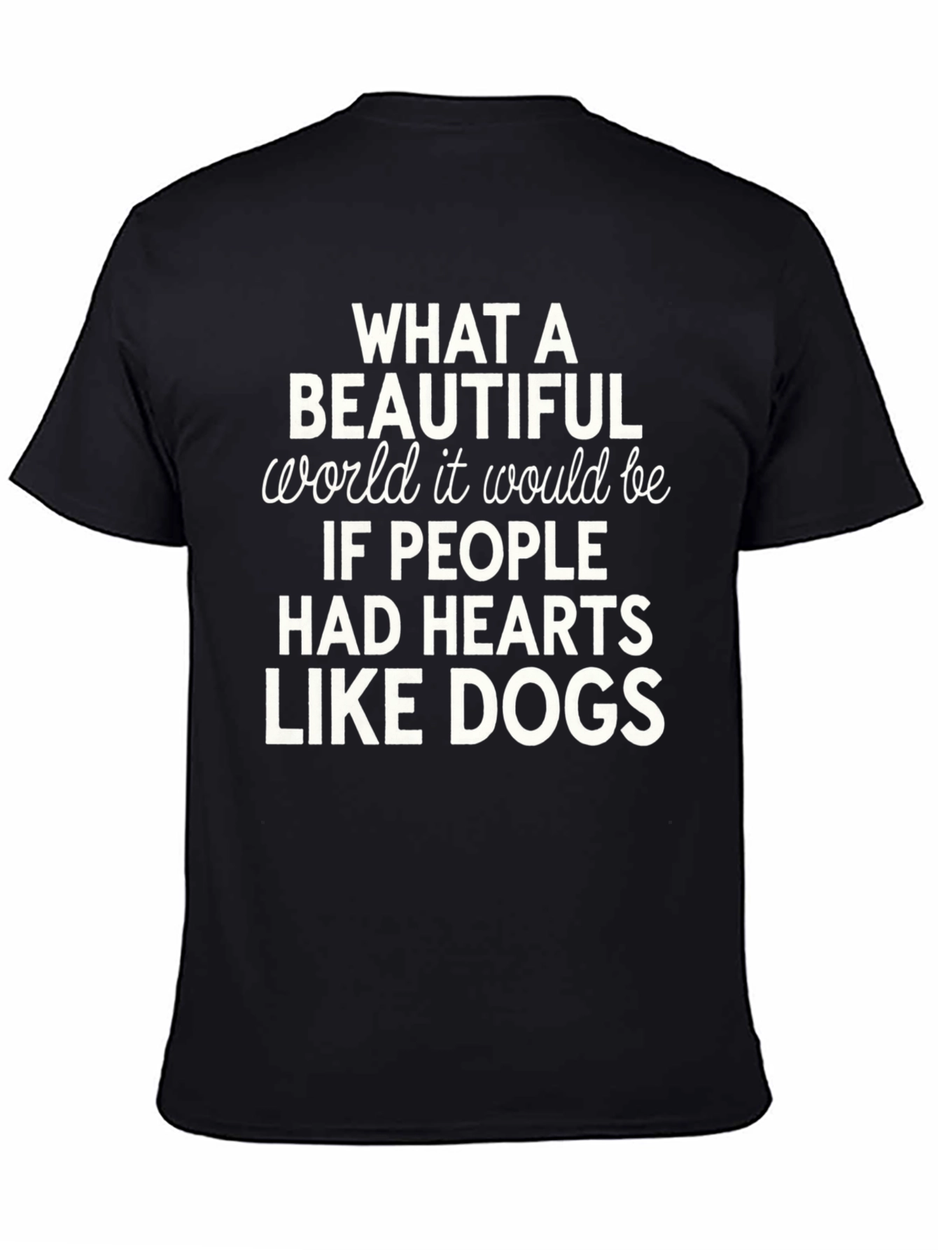 Black What A Beautiful World T-Shirt view 4