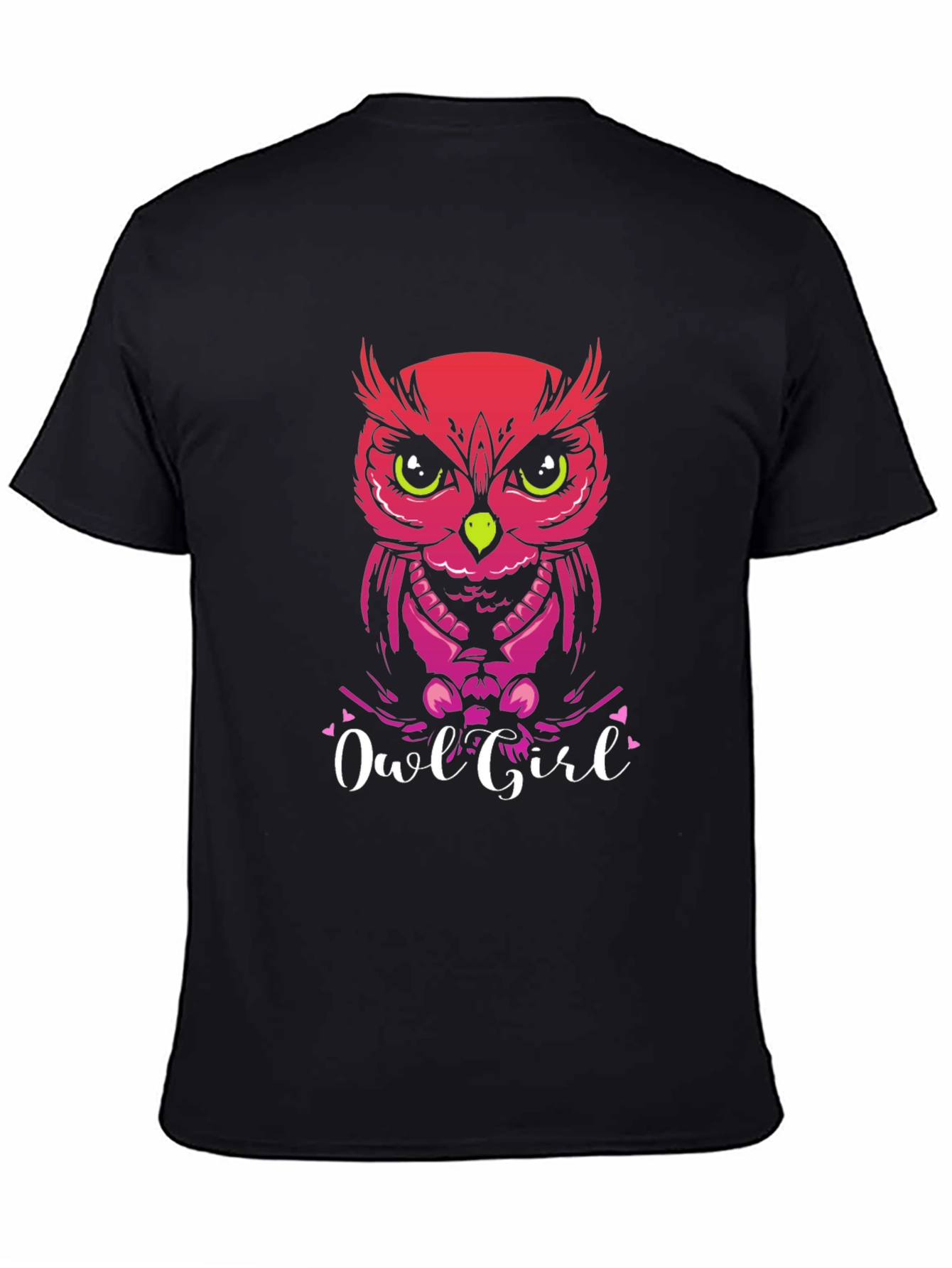 Black Owl Girl Graphic Tee - Unique Fashion Statement view 4