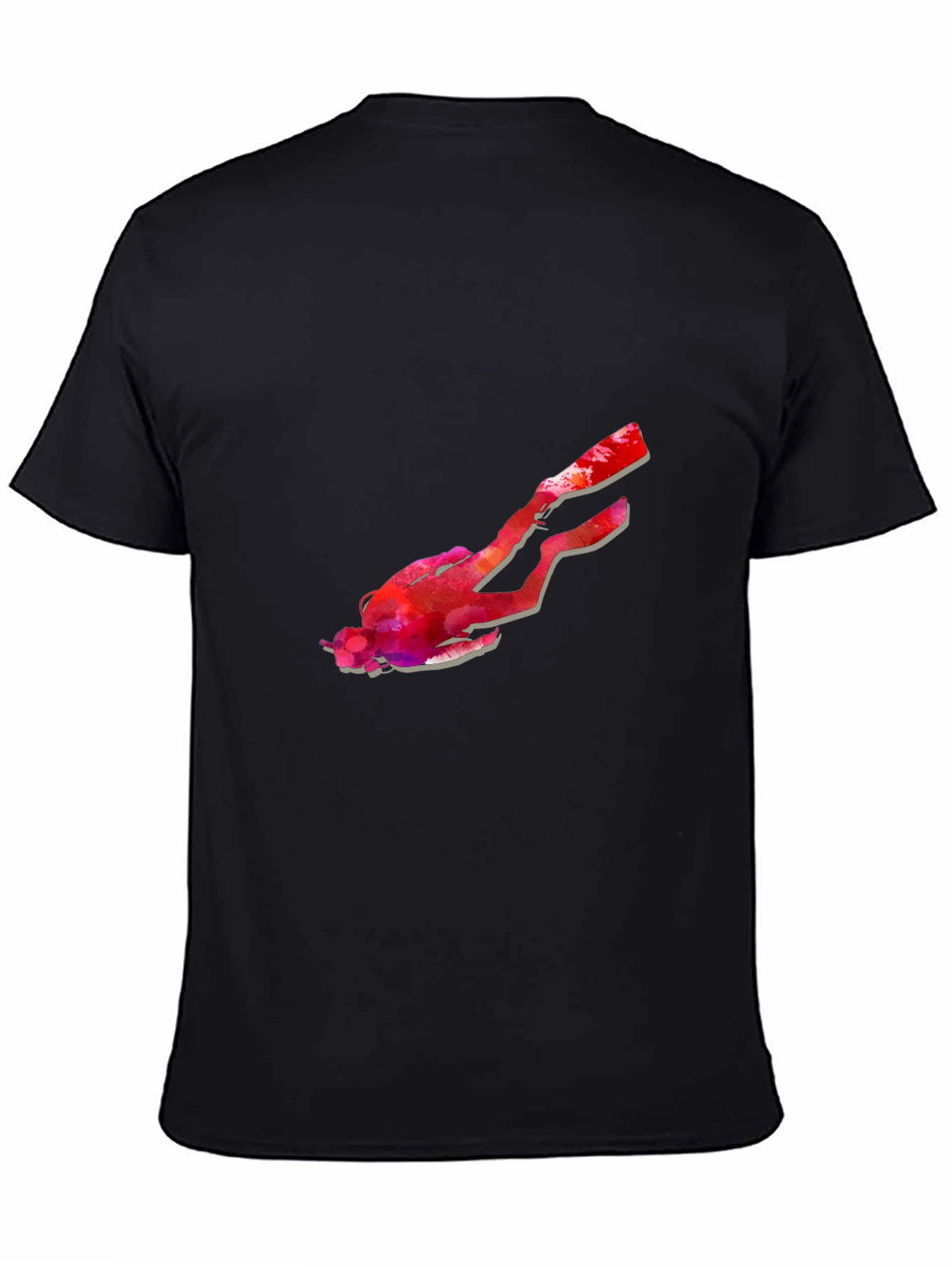 Black Diver Graphic Black T-Shirt view 4