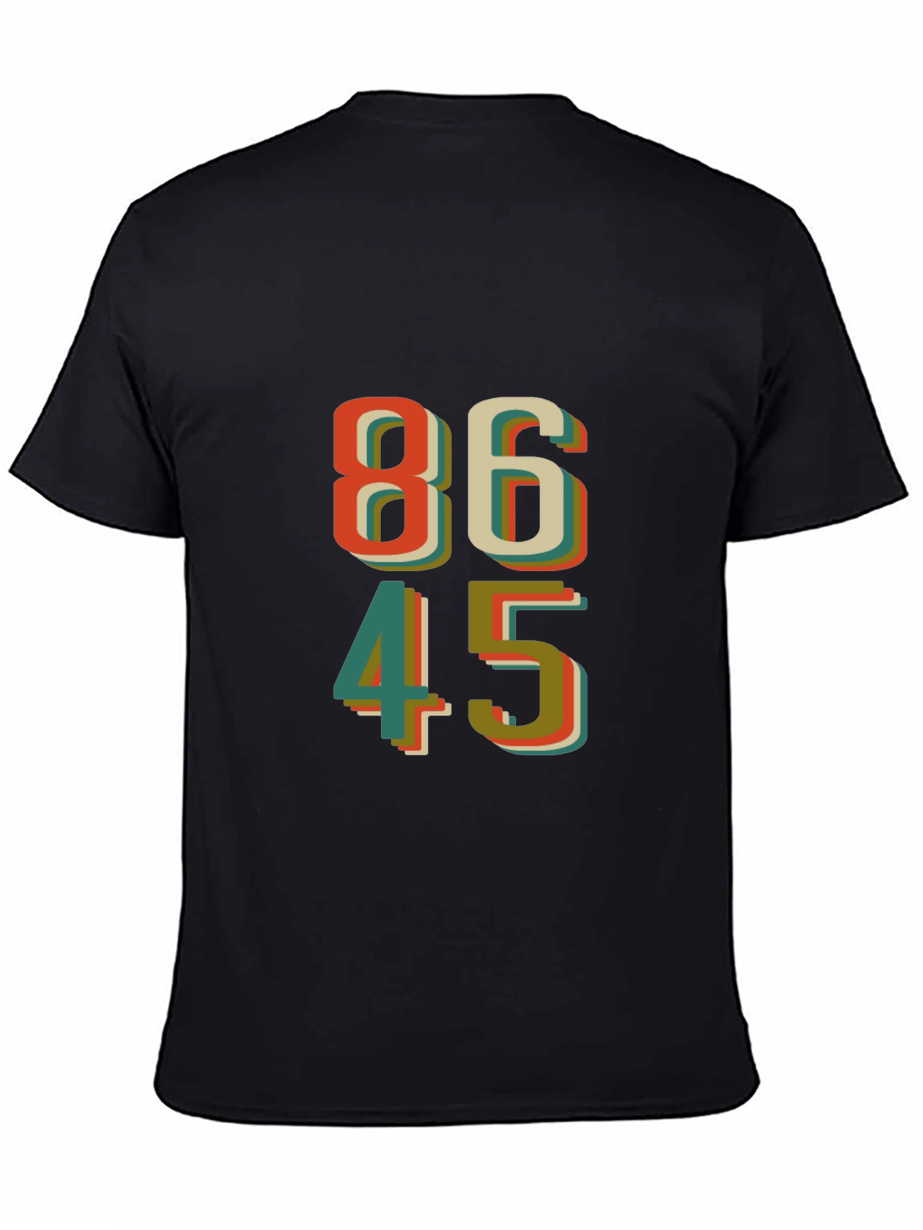 Black 86 45 Graphic T-Shirt - Retro Design view 4