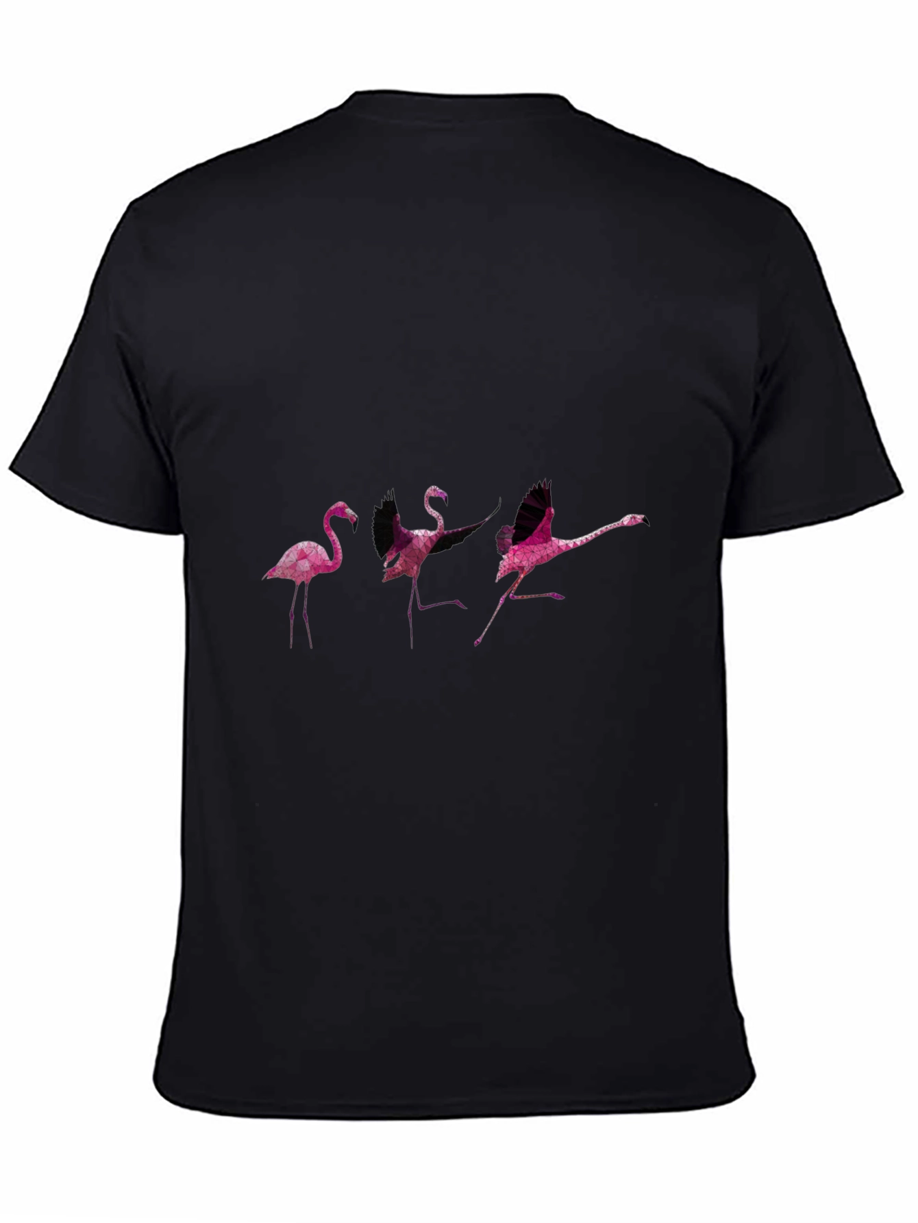 Black Flamingo Dance Black T-Shirt view 4