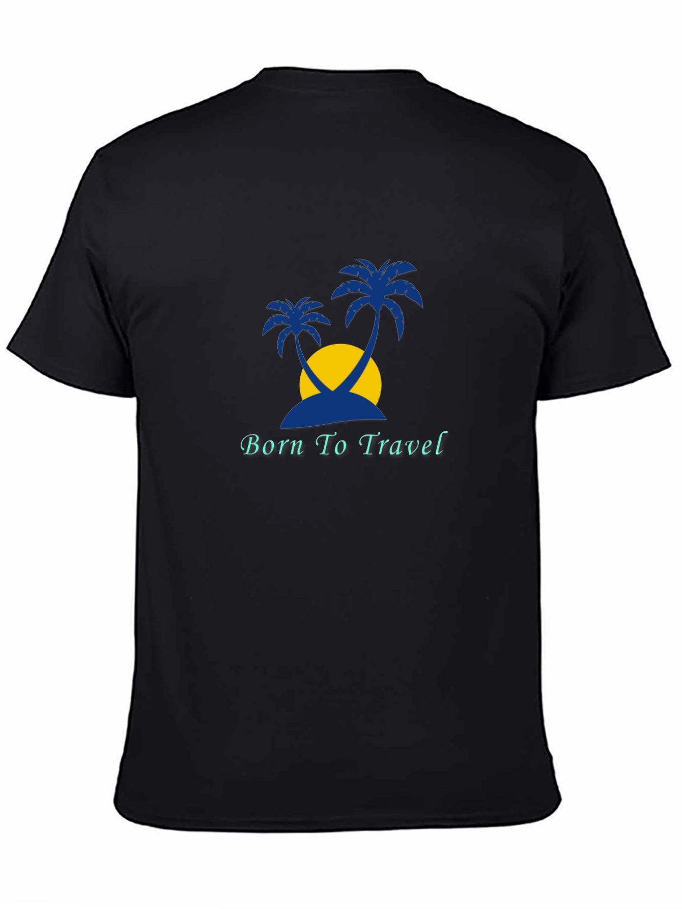 Black Born to Travel Graphic Tee view 4