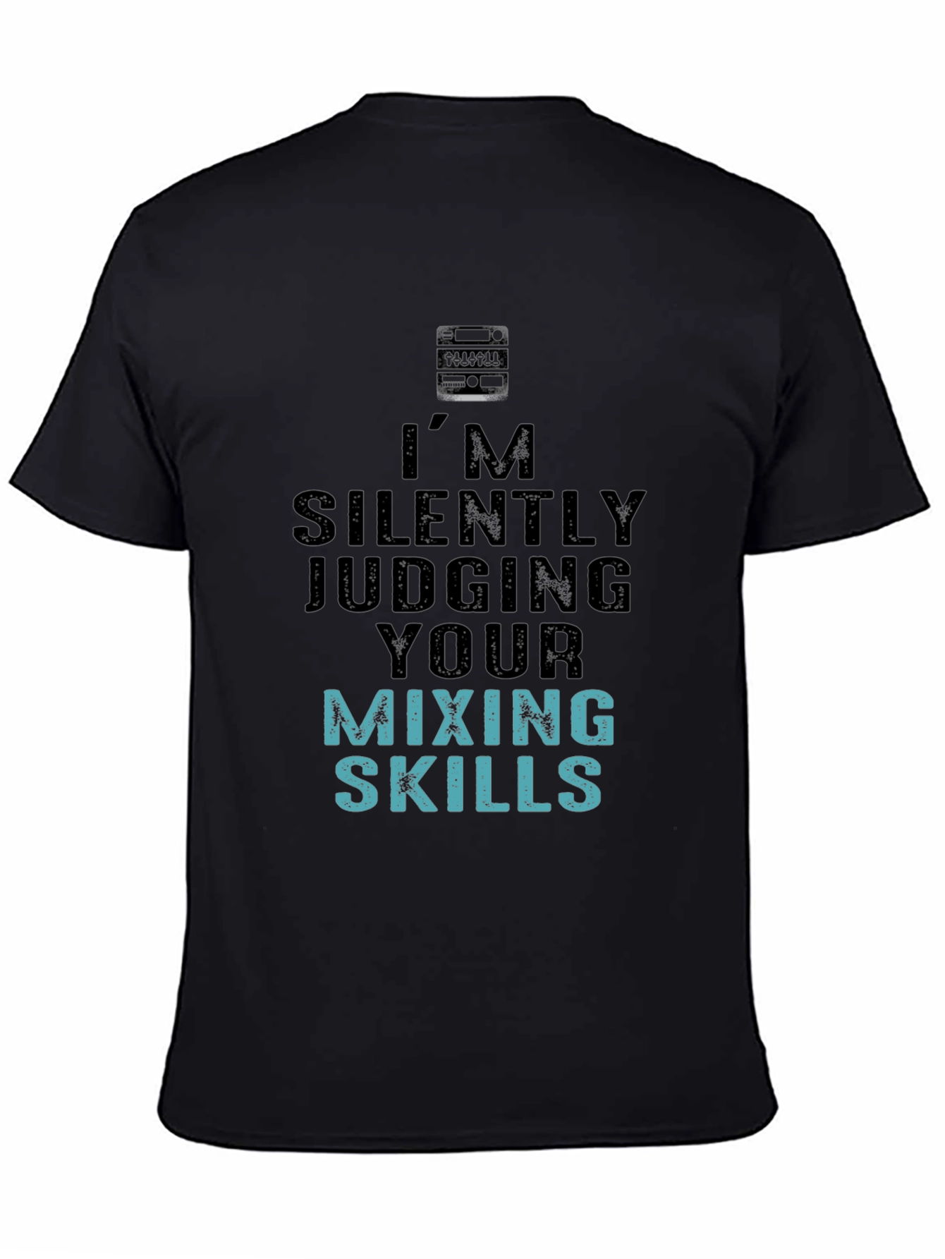 Black Silently Judging Mixing Skills Graphic Tee view 4