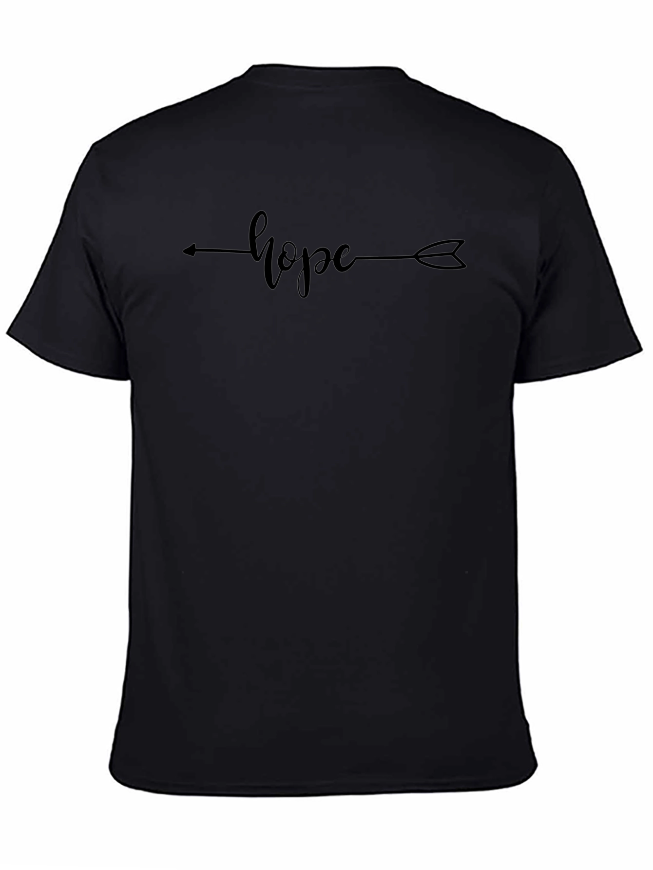 Black Hope Arrow Graphic T-Shirt - Unisex Casual Tee view 4