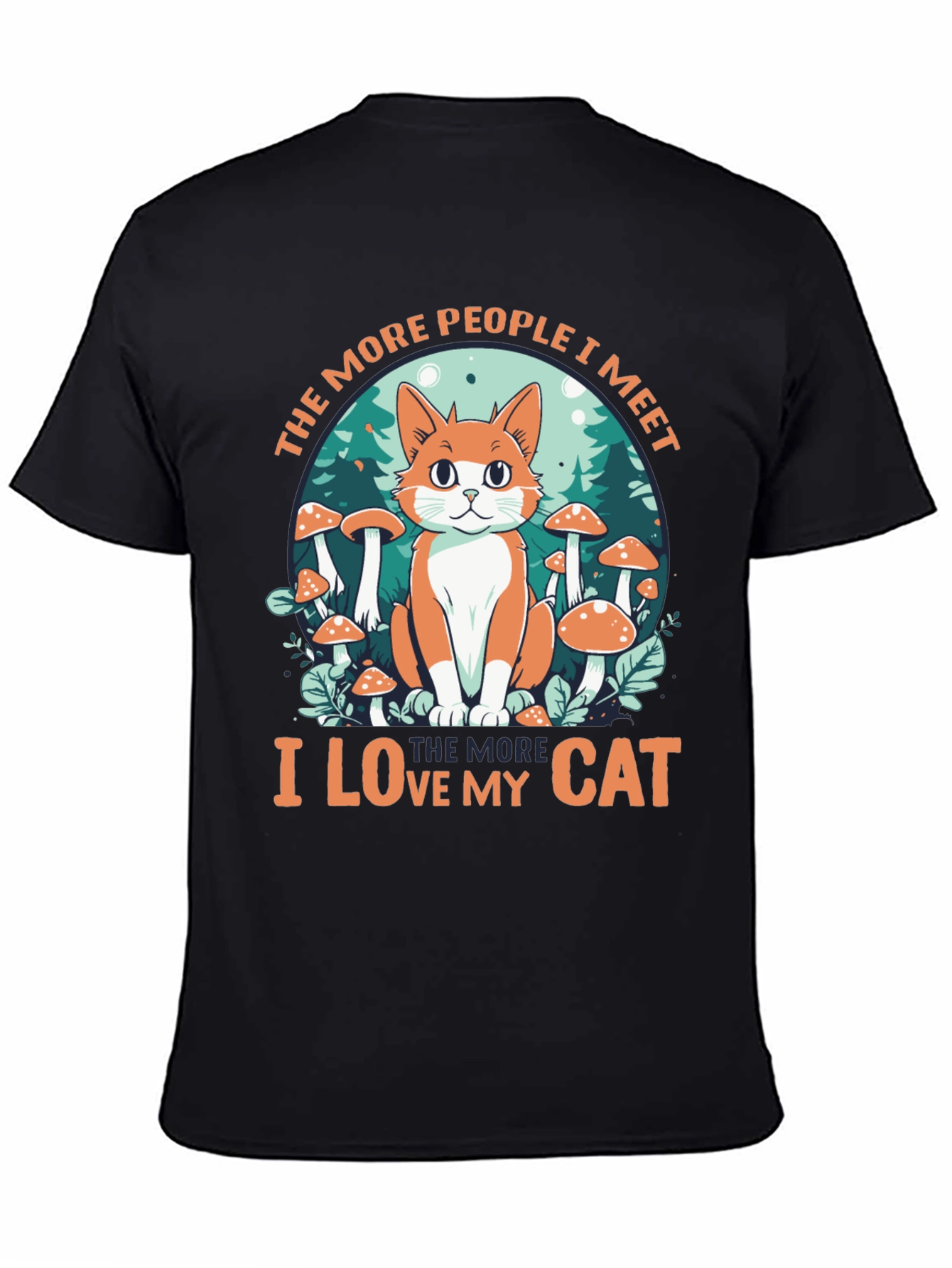 Black Cat Lover Graphic Tee - People vs. Cats! view 4