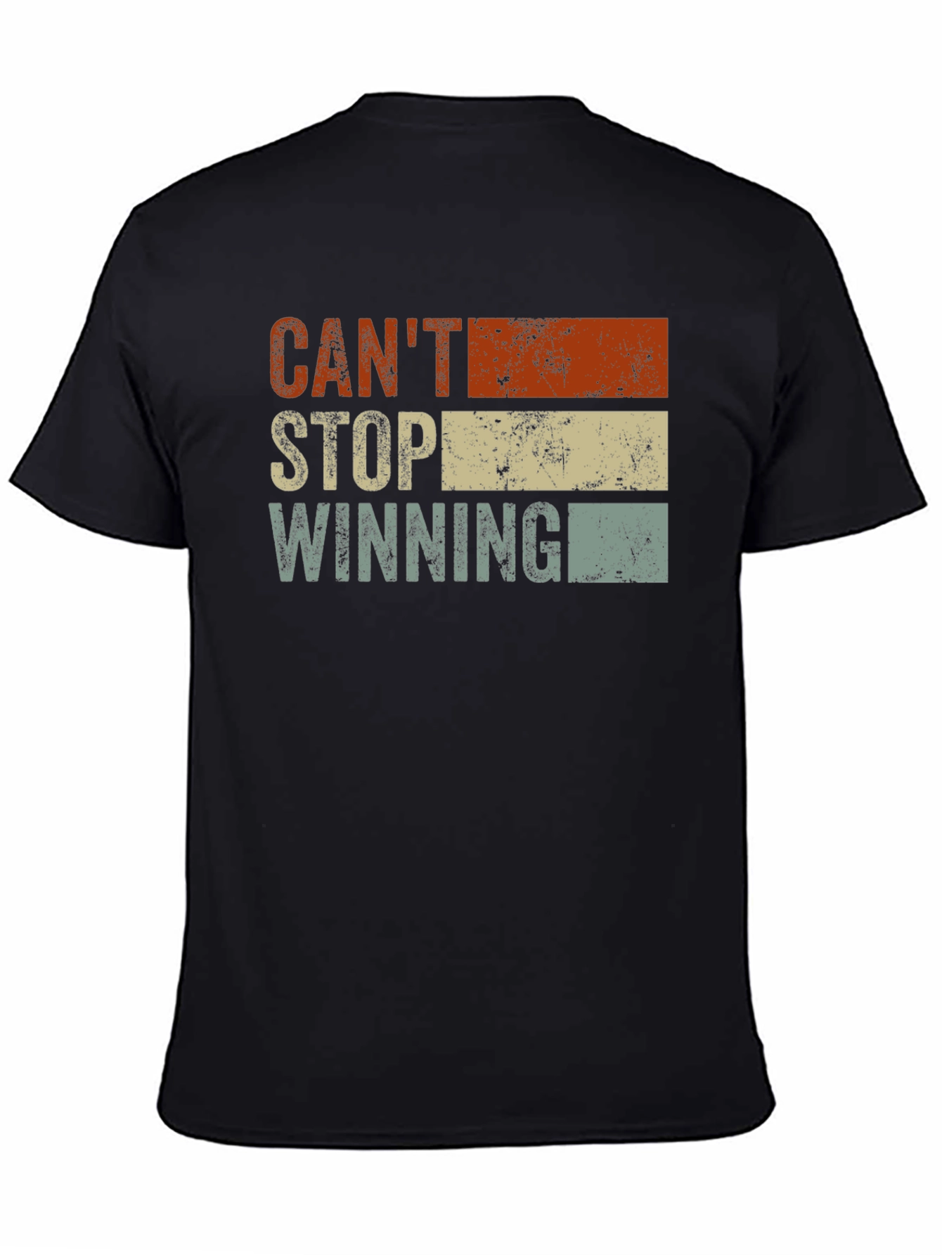 Black Can't Stop Winning Vintage Graphic T-Shirt view 4