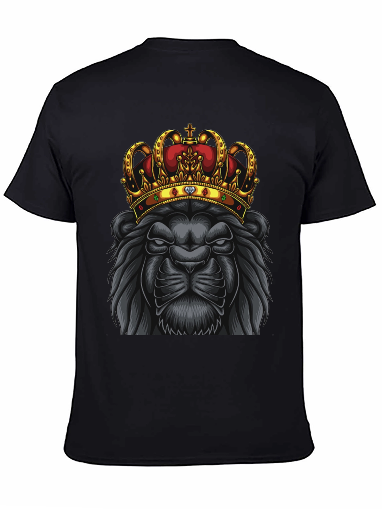Black Lion King Graphic Tee - Black view 4