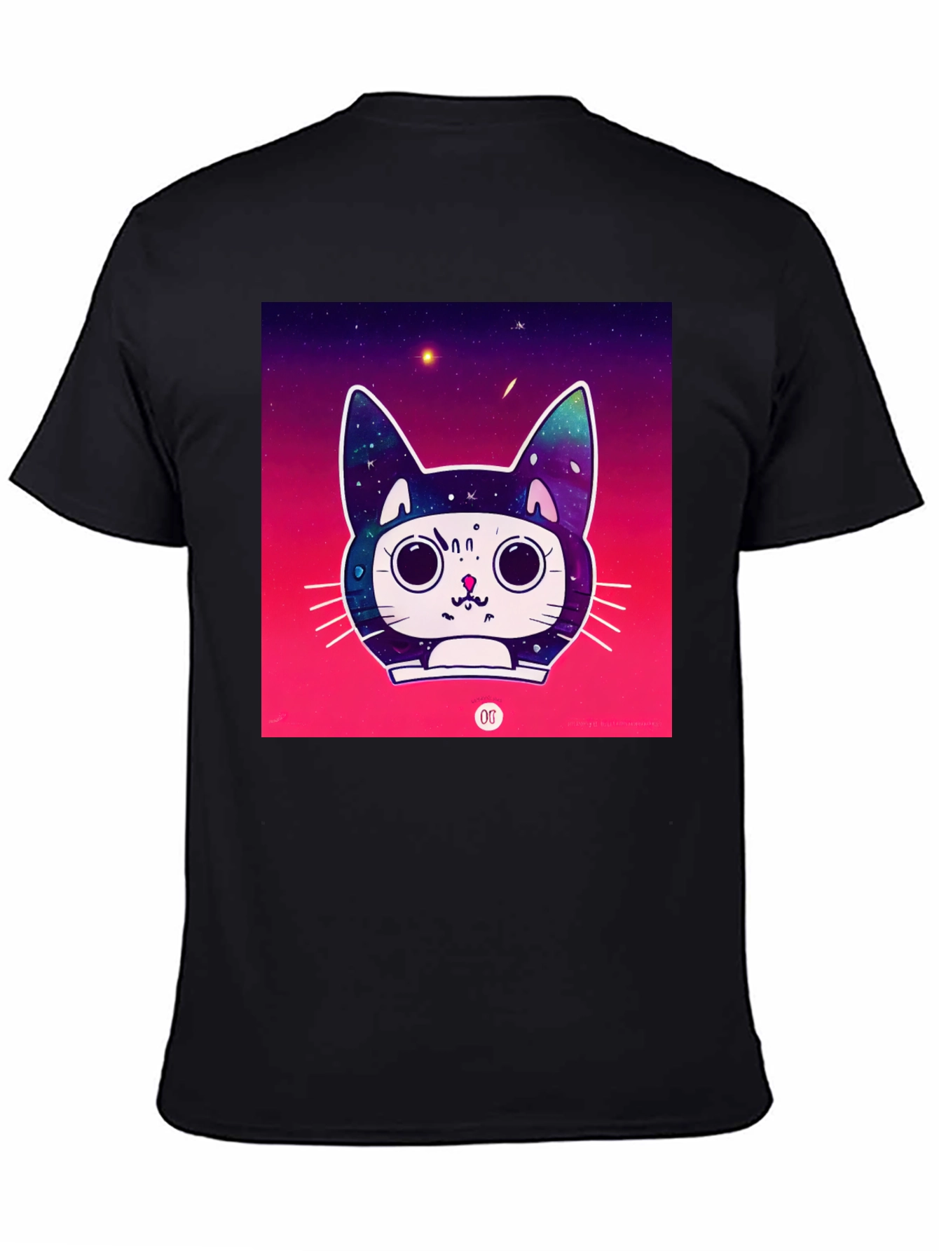 Black Space Cat Tee view 4