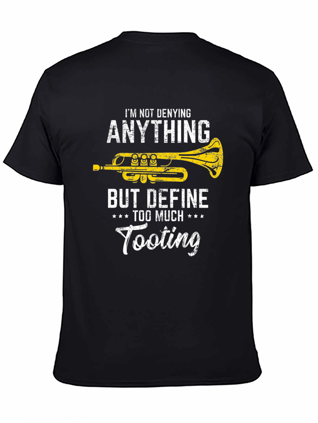 Black Funny Trumpet T-Shirt - Define Tooting view 4