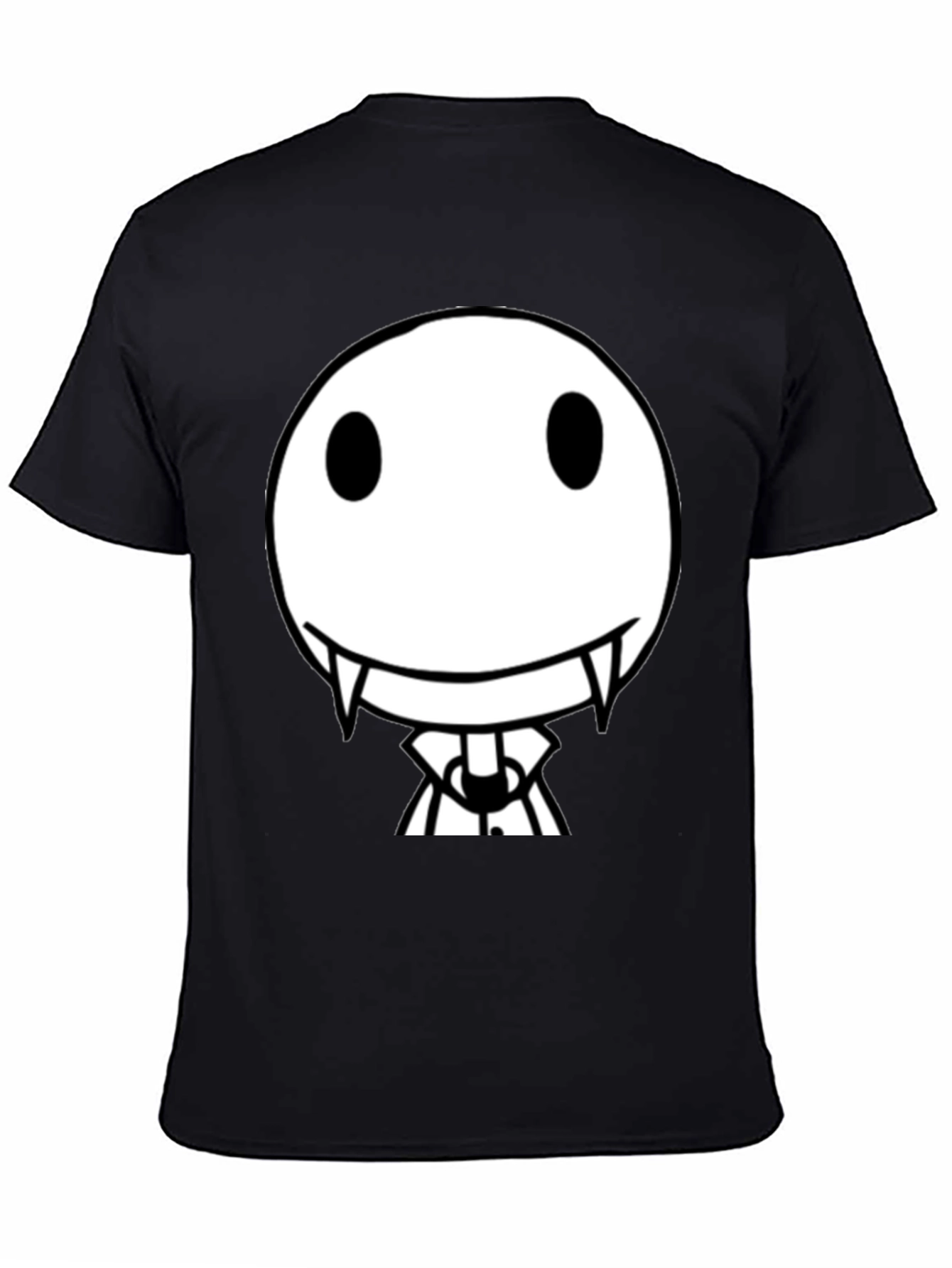 Black Spooky Smile Black T-Shirt view 4