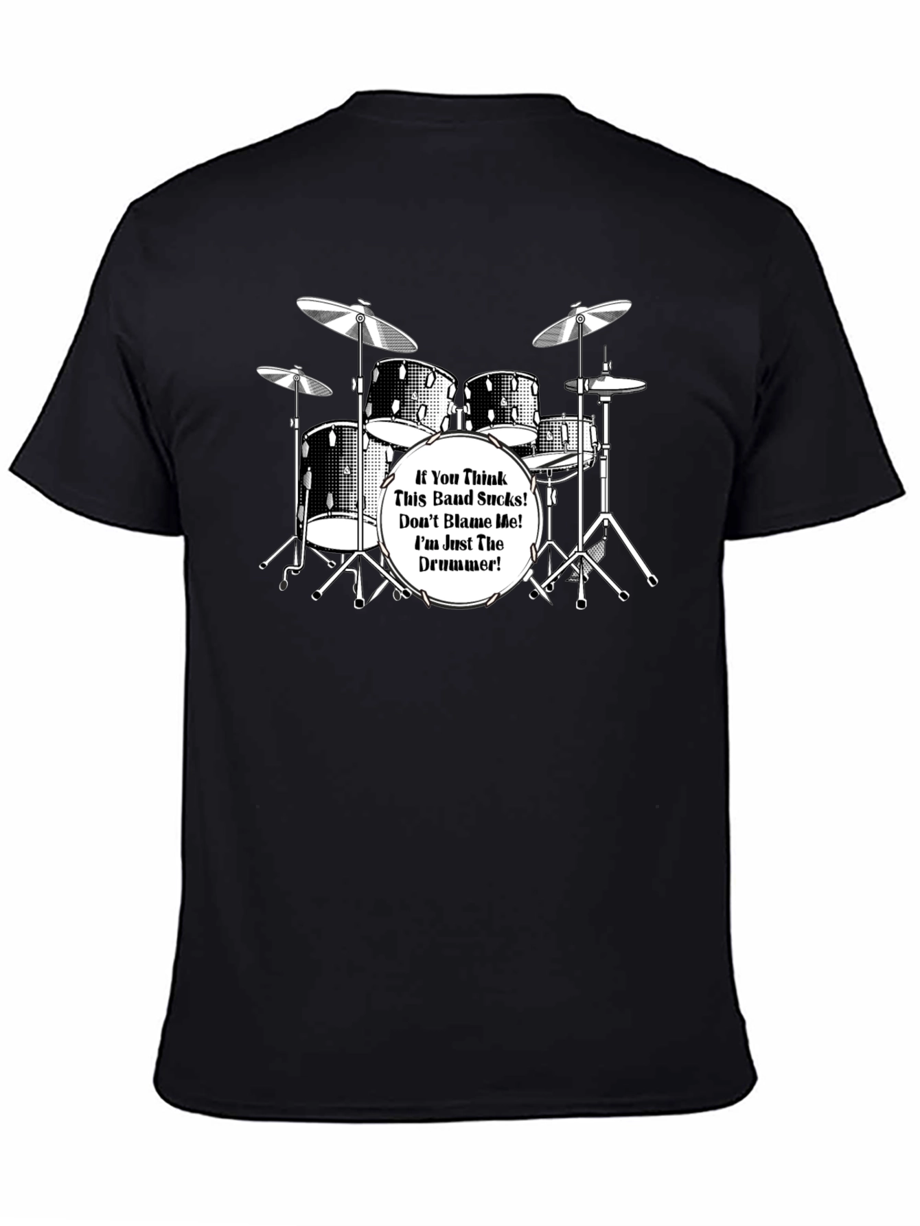 Black Drummer T-Shirt - Don't Blame Me! view 4
