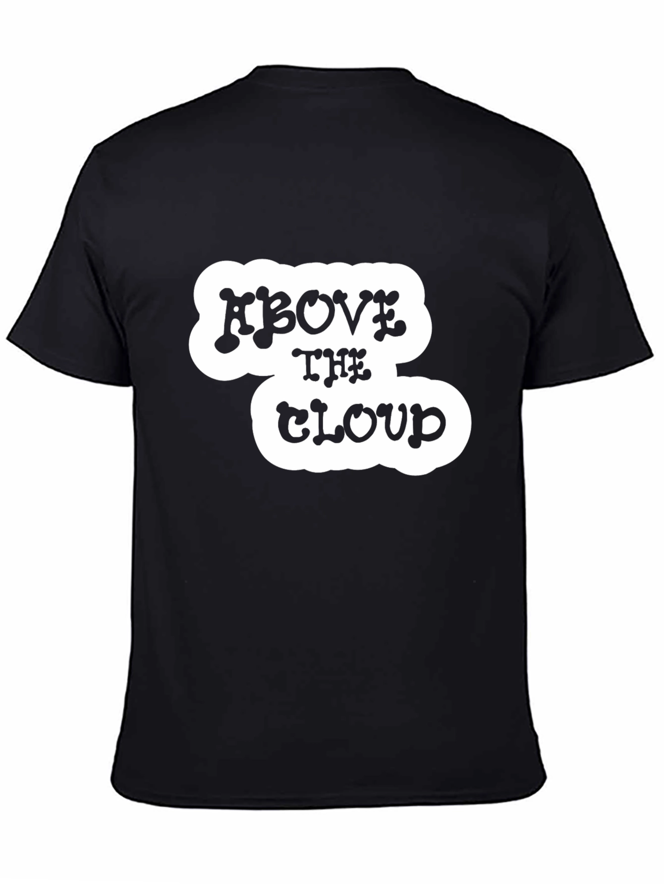 Black Above the Cloud Graphic Black T-Shirt view 4