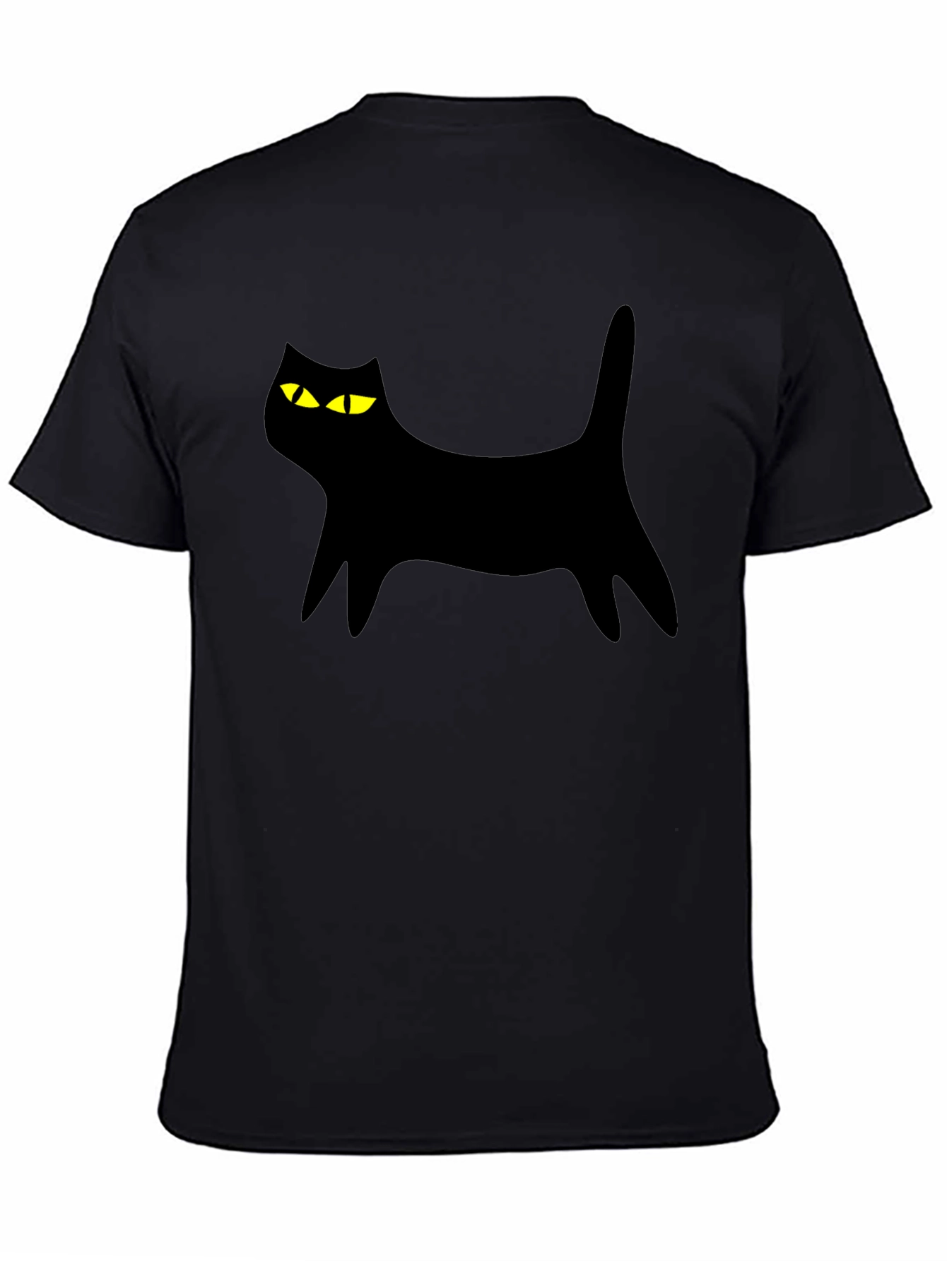 Black Black Cat Graphic Tee - Men's Cotton T-Shirt view 4