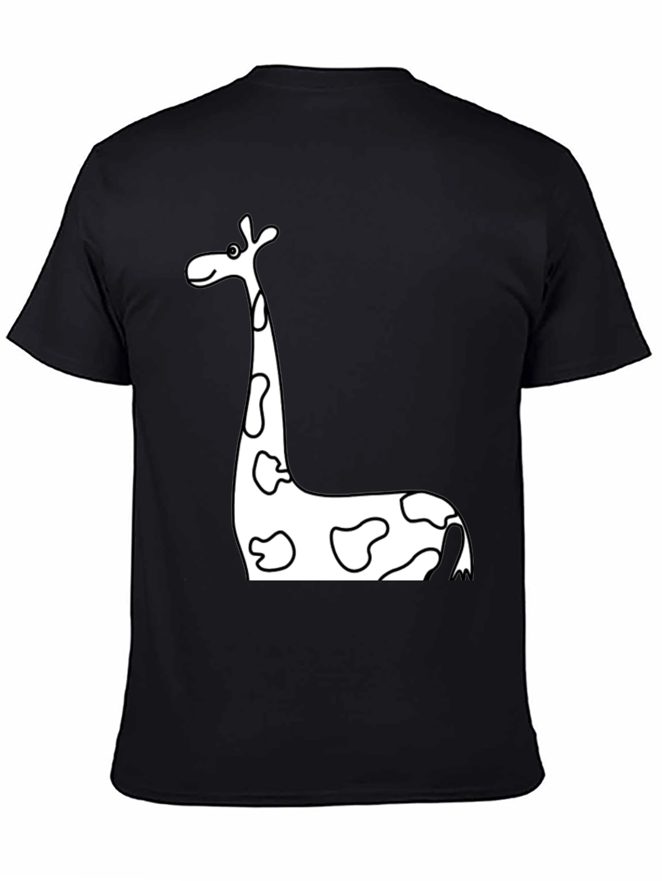 Black Black Giraffe Print T-Shirt view 4