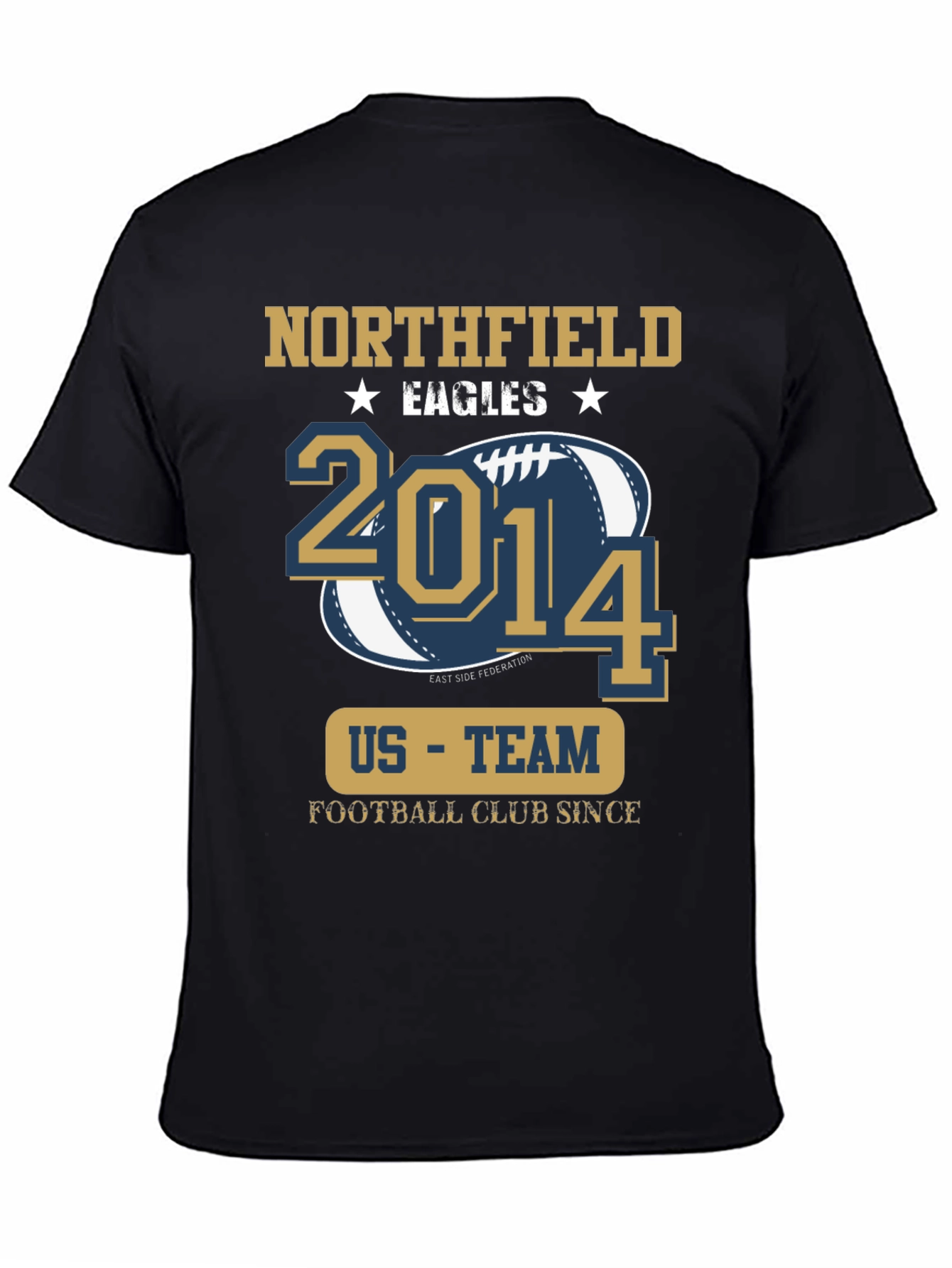 Black Northfield Eagles Football T-Shirt view 4