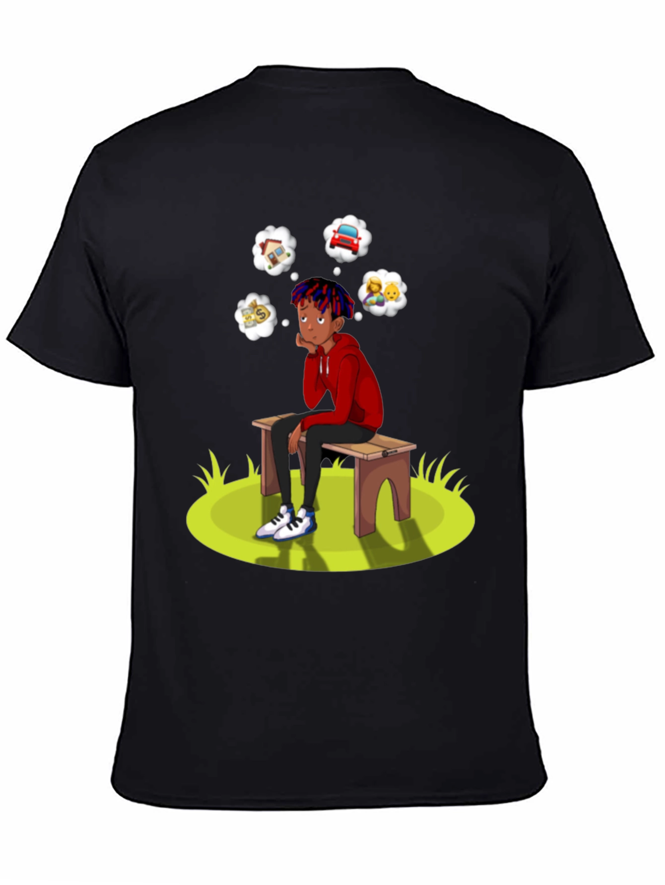 Black Dreamer T-Shirt Black Cotton Blend Unique Design view 4