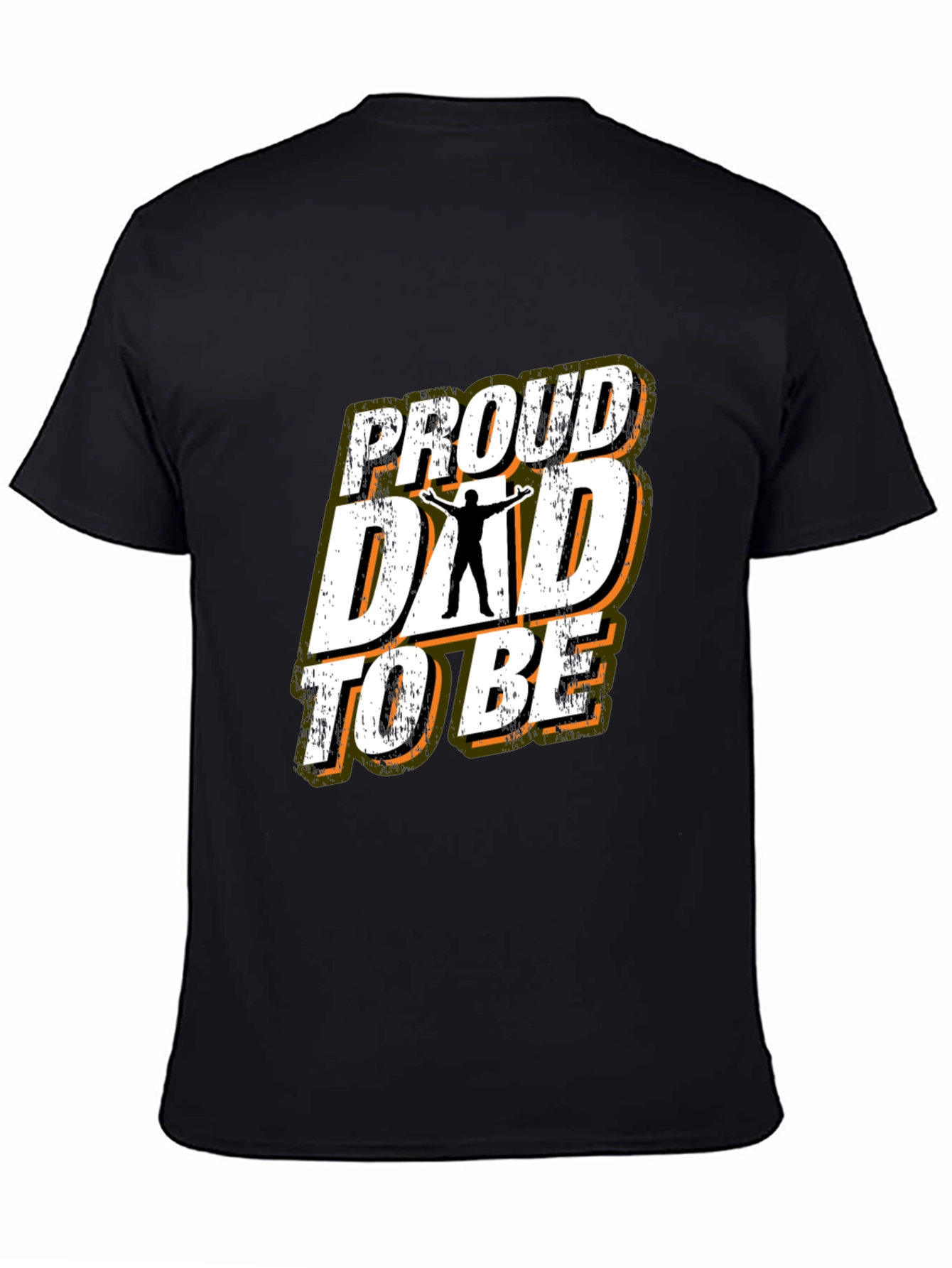 Black Proud Dad To Be Graphic Tee - Black view 4