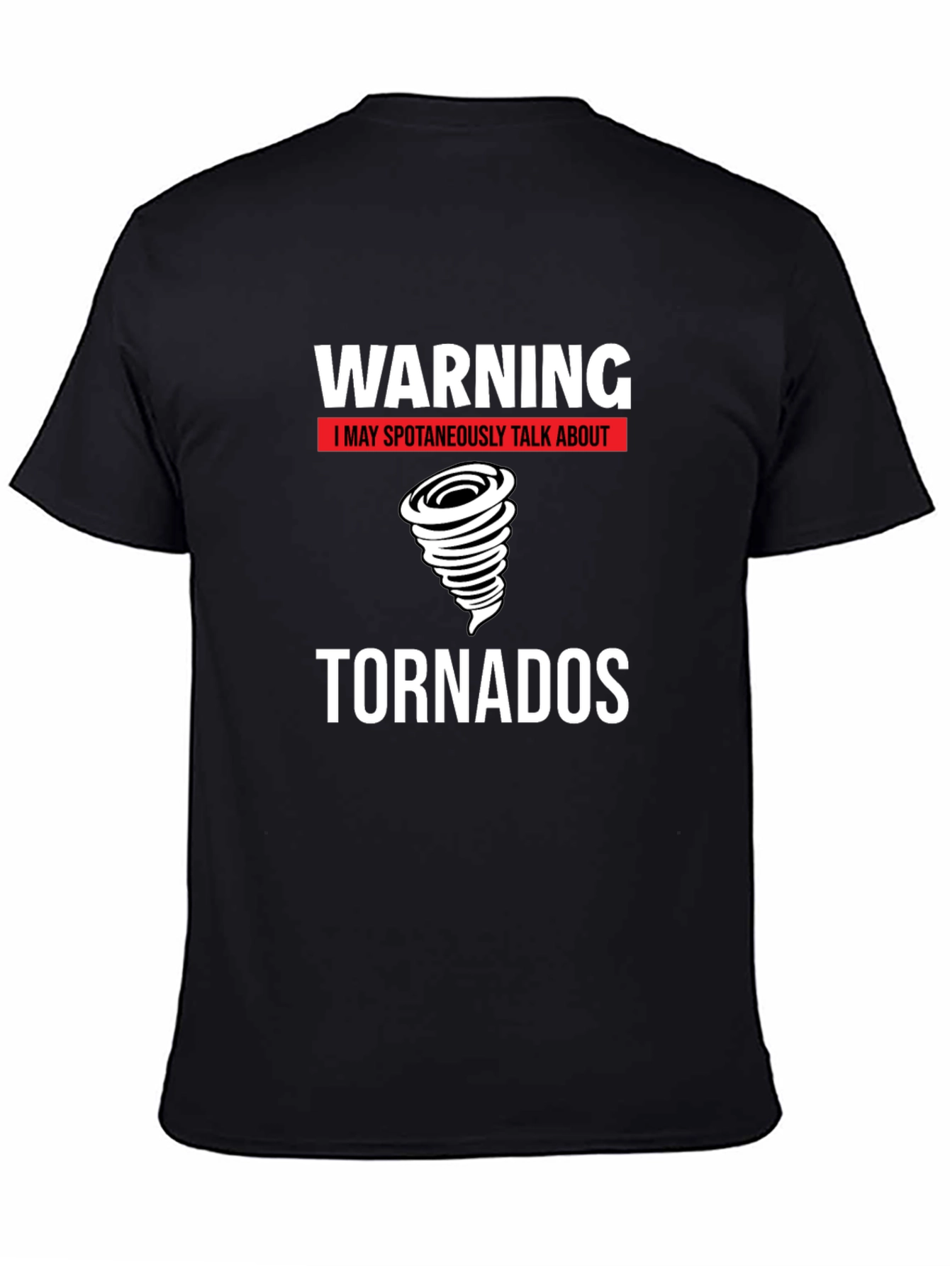 Black Warning Tornadoes T-Shirt view 4