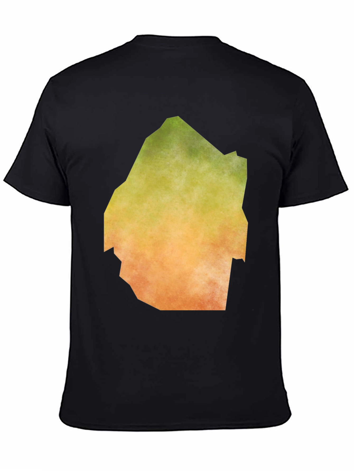Black Abstract Graphic Tee - Stylish Men's Black T-Shirt view 4