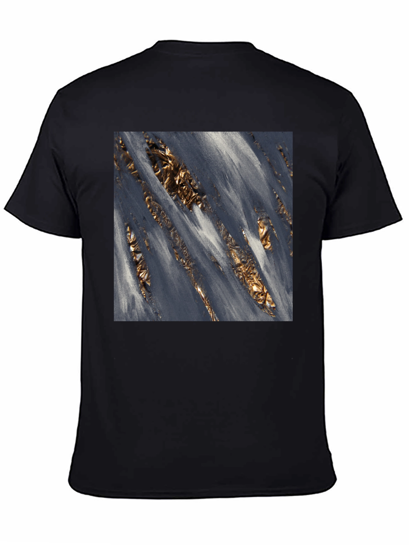 Black Abstract Art Black T-Shirt view 4