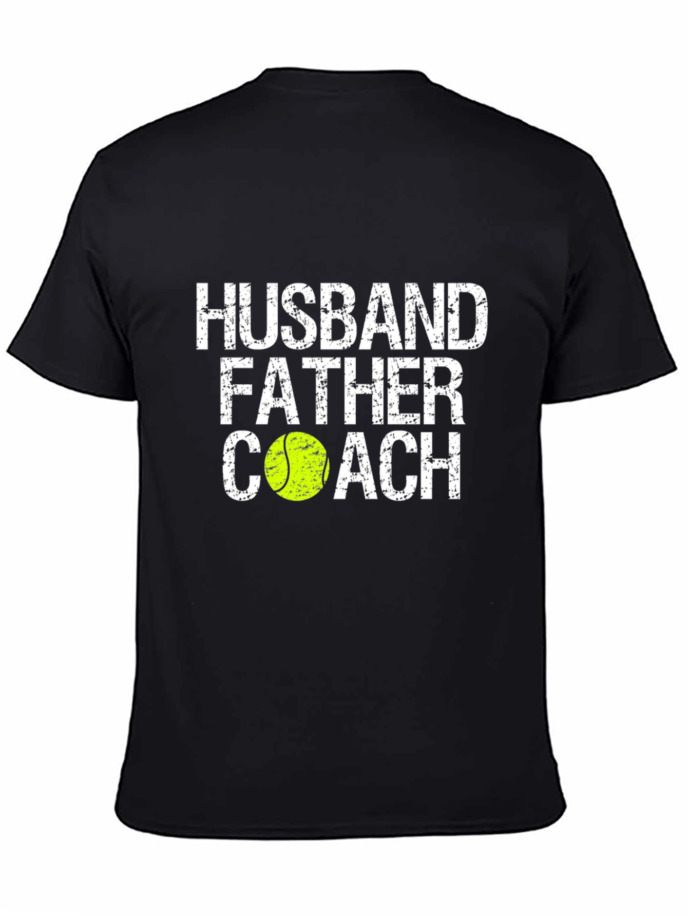 Black Husband Father Coach T-Shirt - Tennis Lover Gift view 4