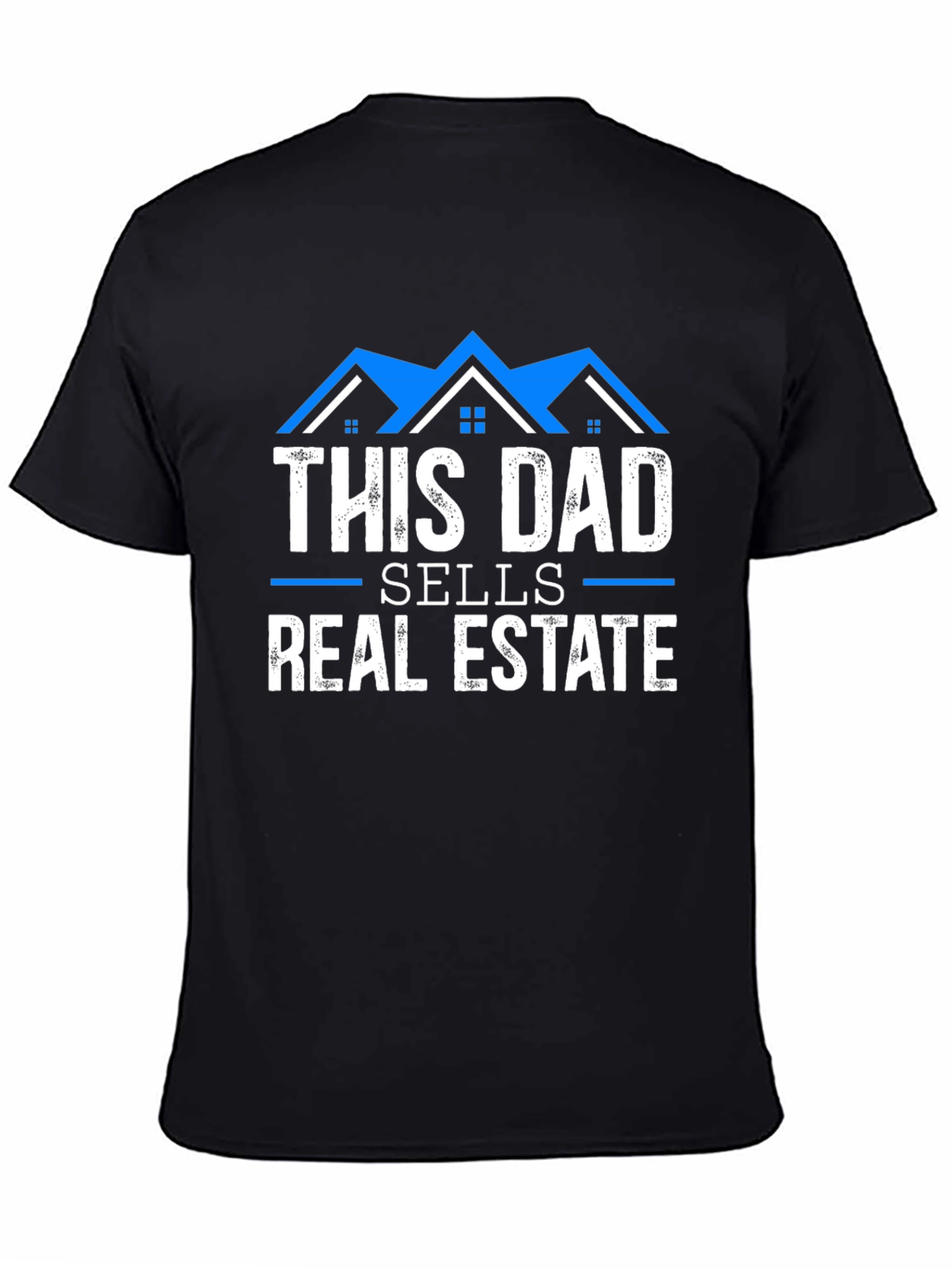 Black This Dad Sells Real Estate T-Shirt view 4