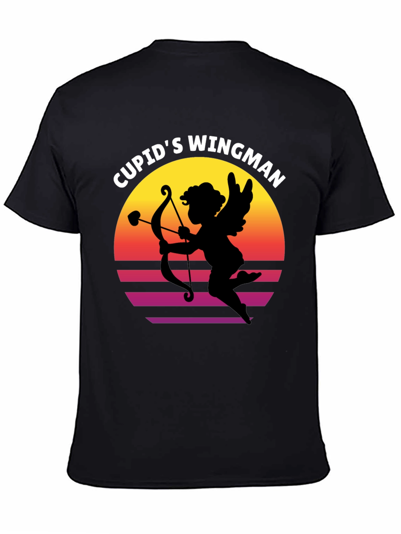 Black Cupid's Wingman Graphic Tee view 4