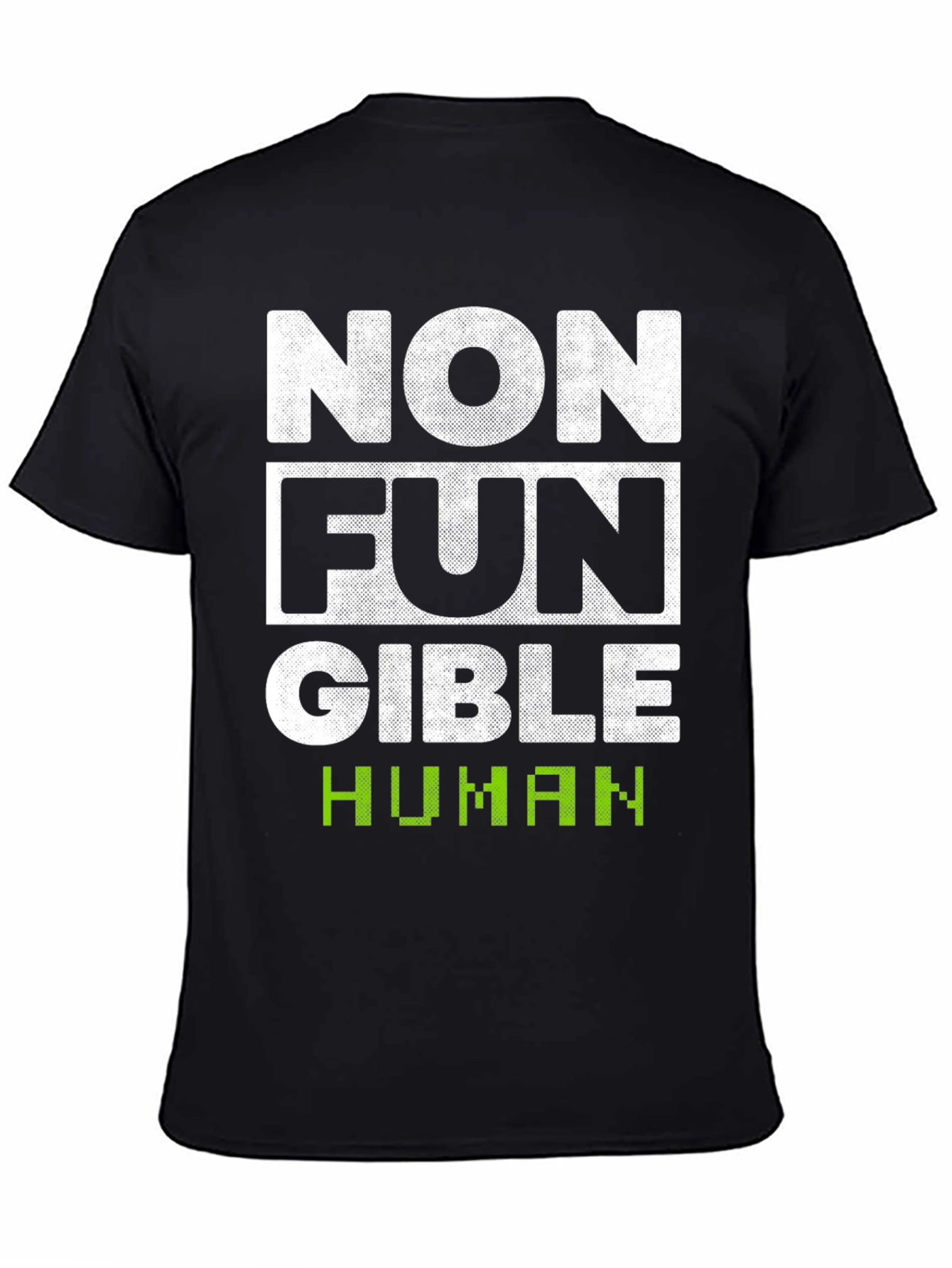 Black Non-Fungible Human Funny T-Shirt view 4