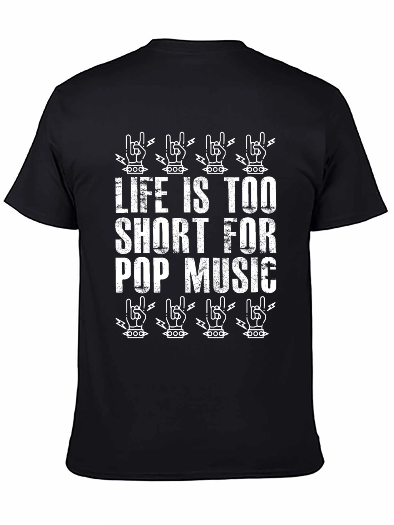 Black Life is Too Short for Pop Music Graphic Tee view 4