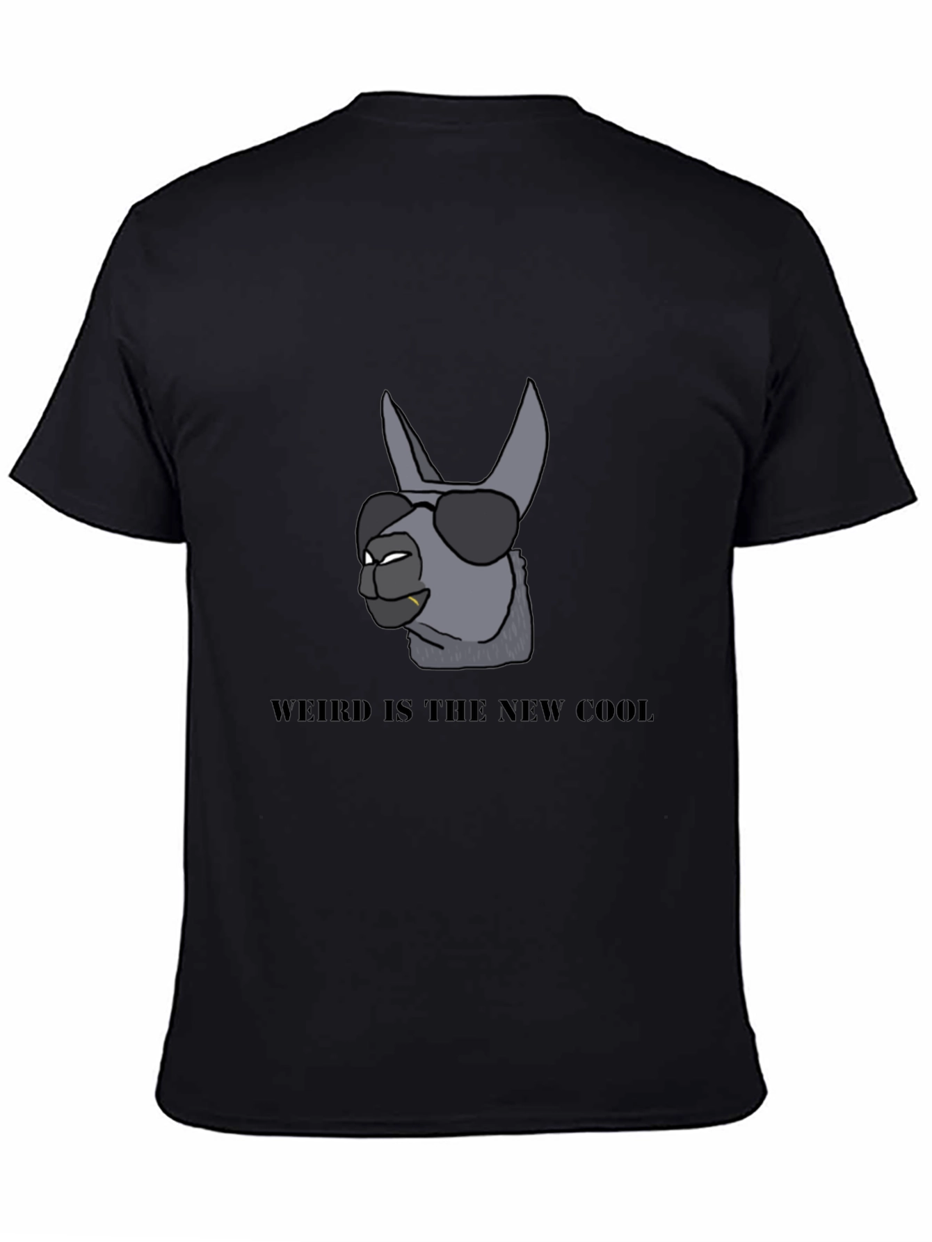 Black Weird Is The New Cool Graphic Tee view 4