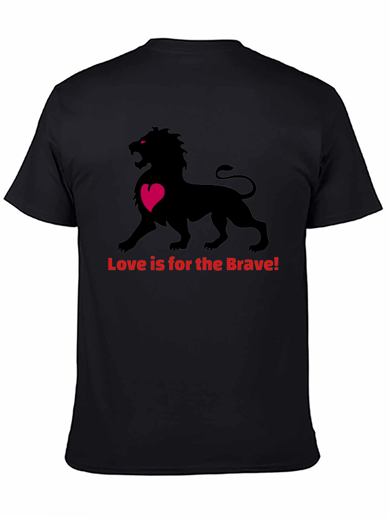 Black Love Is Brave Lion Graphic Tee - Bold Style view 4