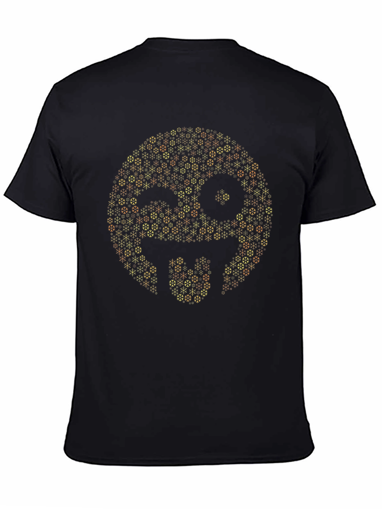 Black Emoji Face Graphic Tee - Funky Men's T-Shirt view 4