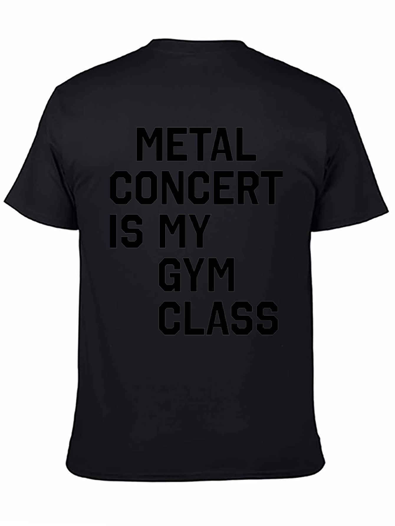 Black Metal Concert Gym Class T-Shirt - Black view 4