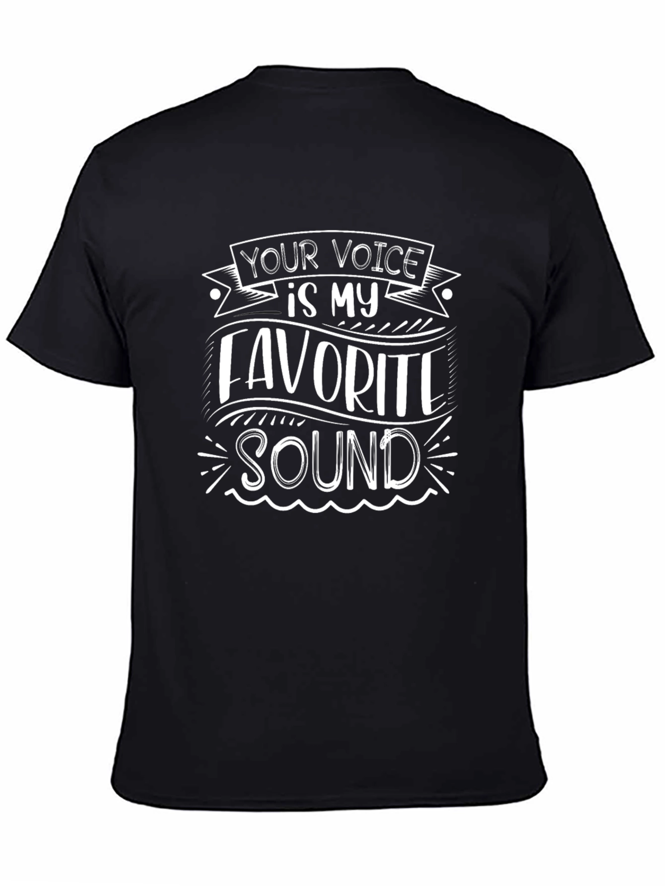 Black Your Voice is My Favorite Sound Graphic Tee view 4