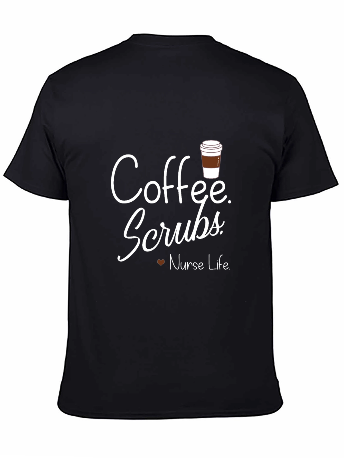 Black Coffee Scrubs Nurse Life T-Shirt view 4