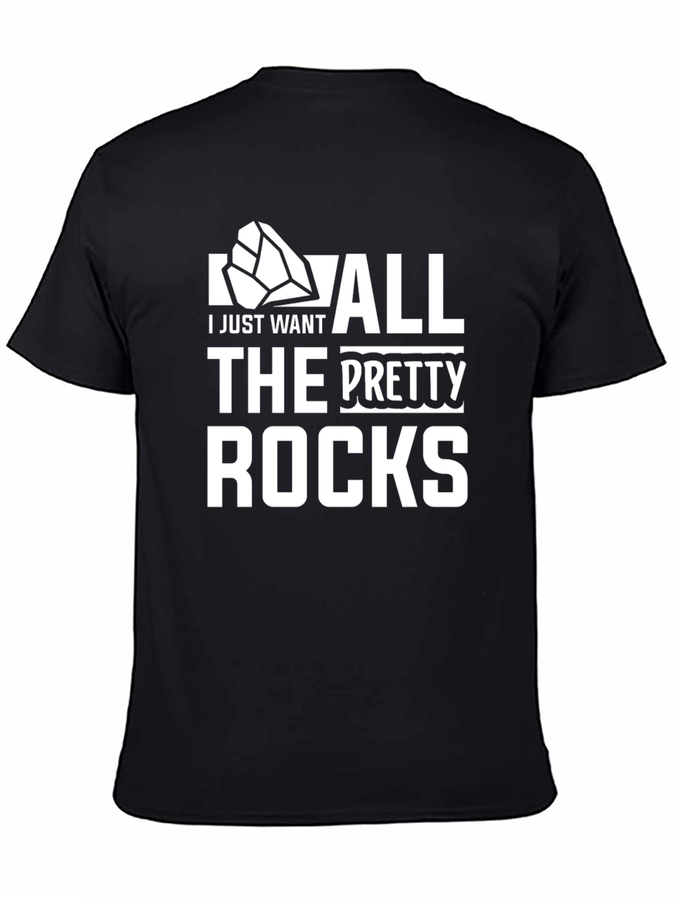 Black Pretty Rocks Graphic T-Shirt - Rock Collector Tee view 4