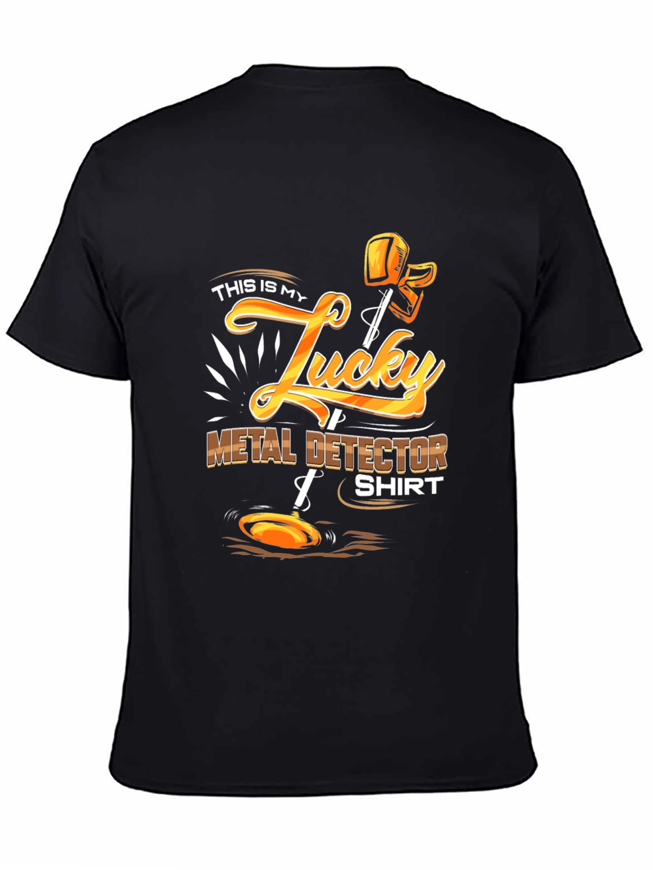Black Lucky Metal Detector Shirt - Hobby Apparel view 4