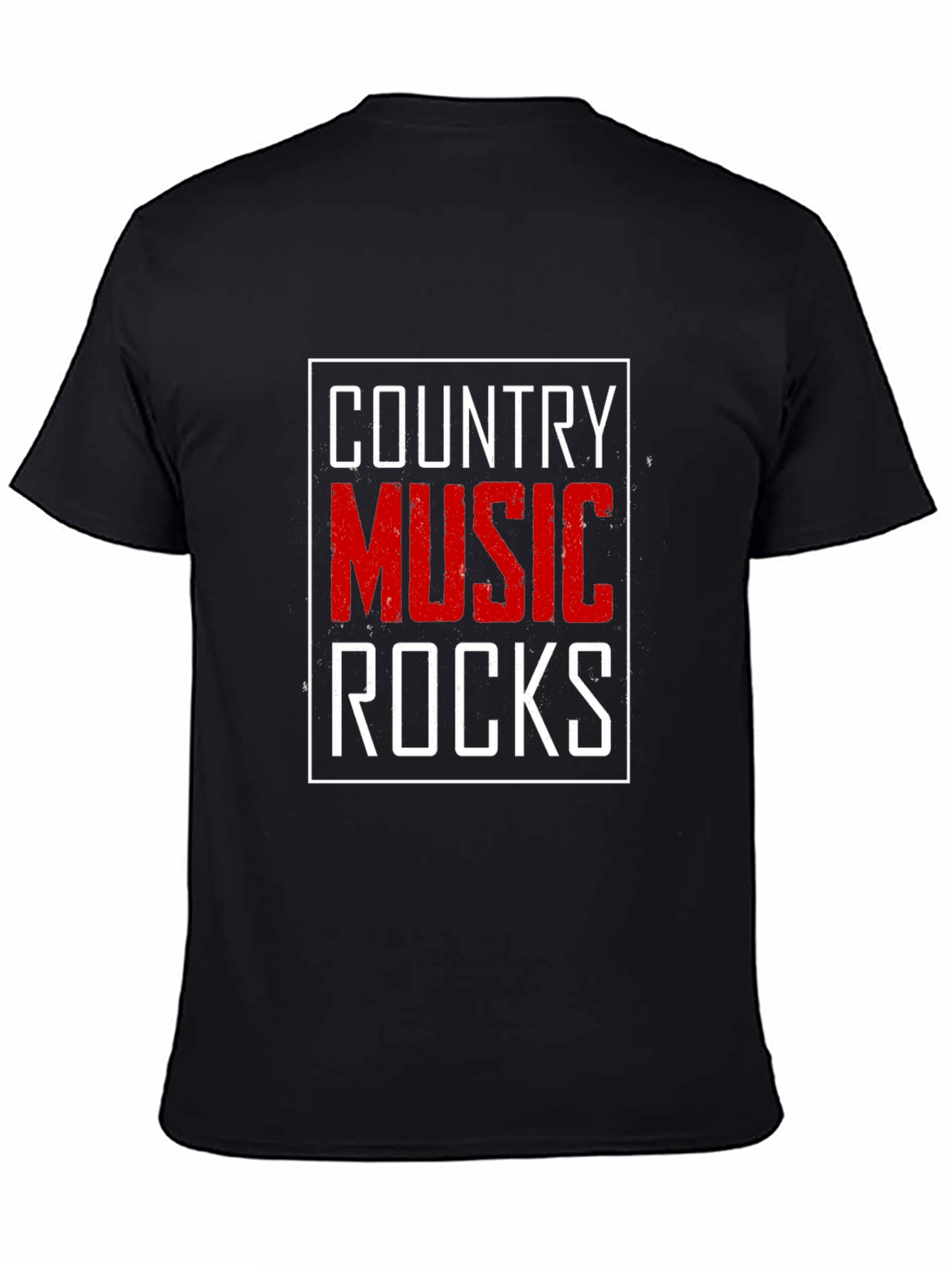 Black Country Music Rocks Graphic T-Shirt view 4