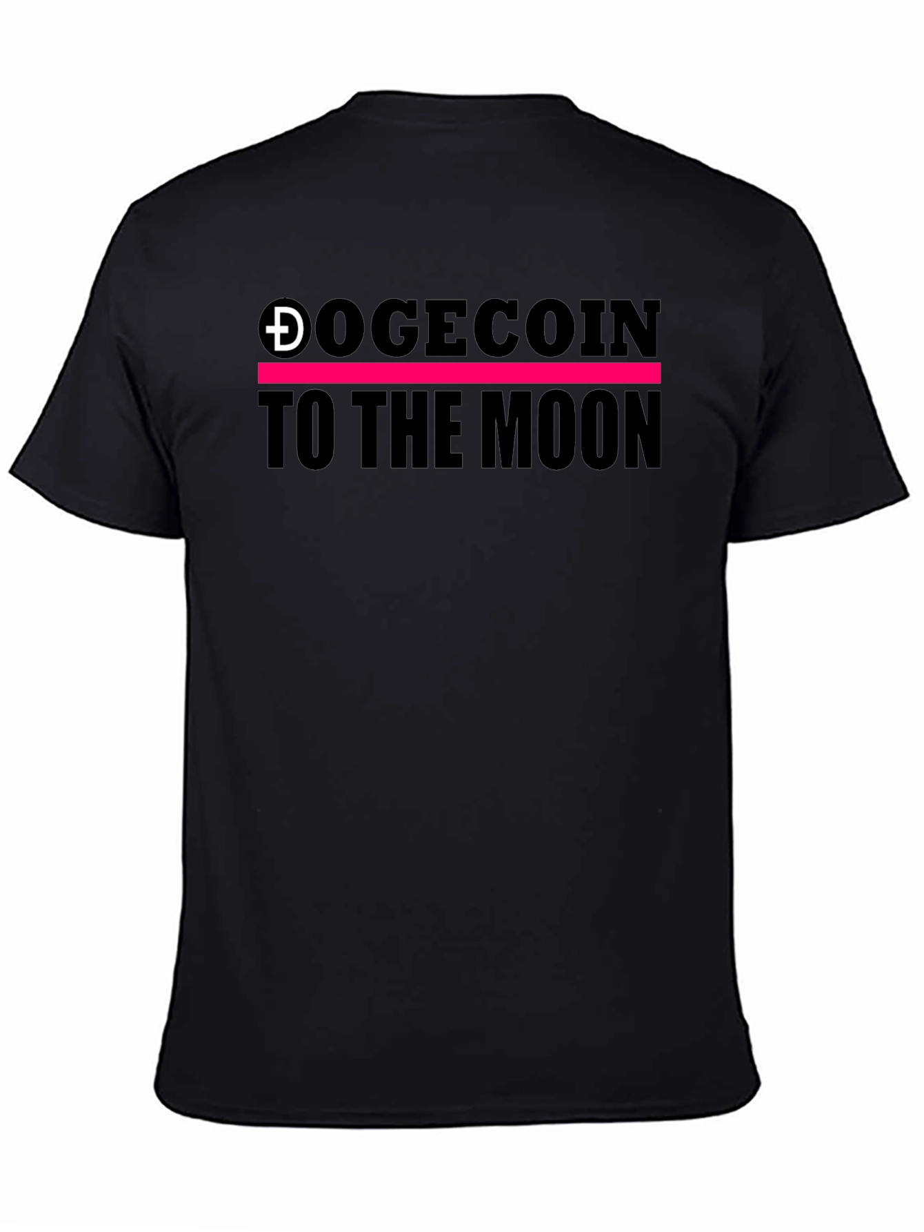 Black Dogecoin to the Moon Black Tee view 4