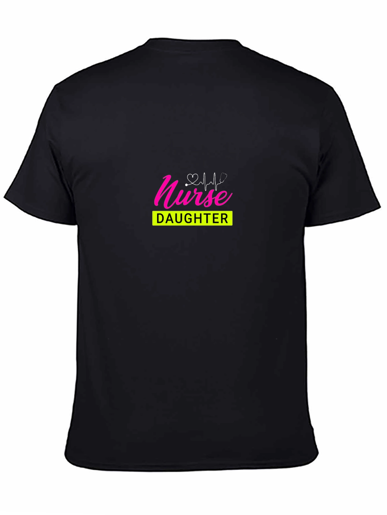 Black Nurse Daughter T-Shirt - Black Graphic Tee view 4